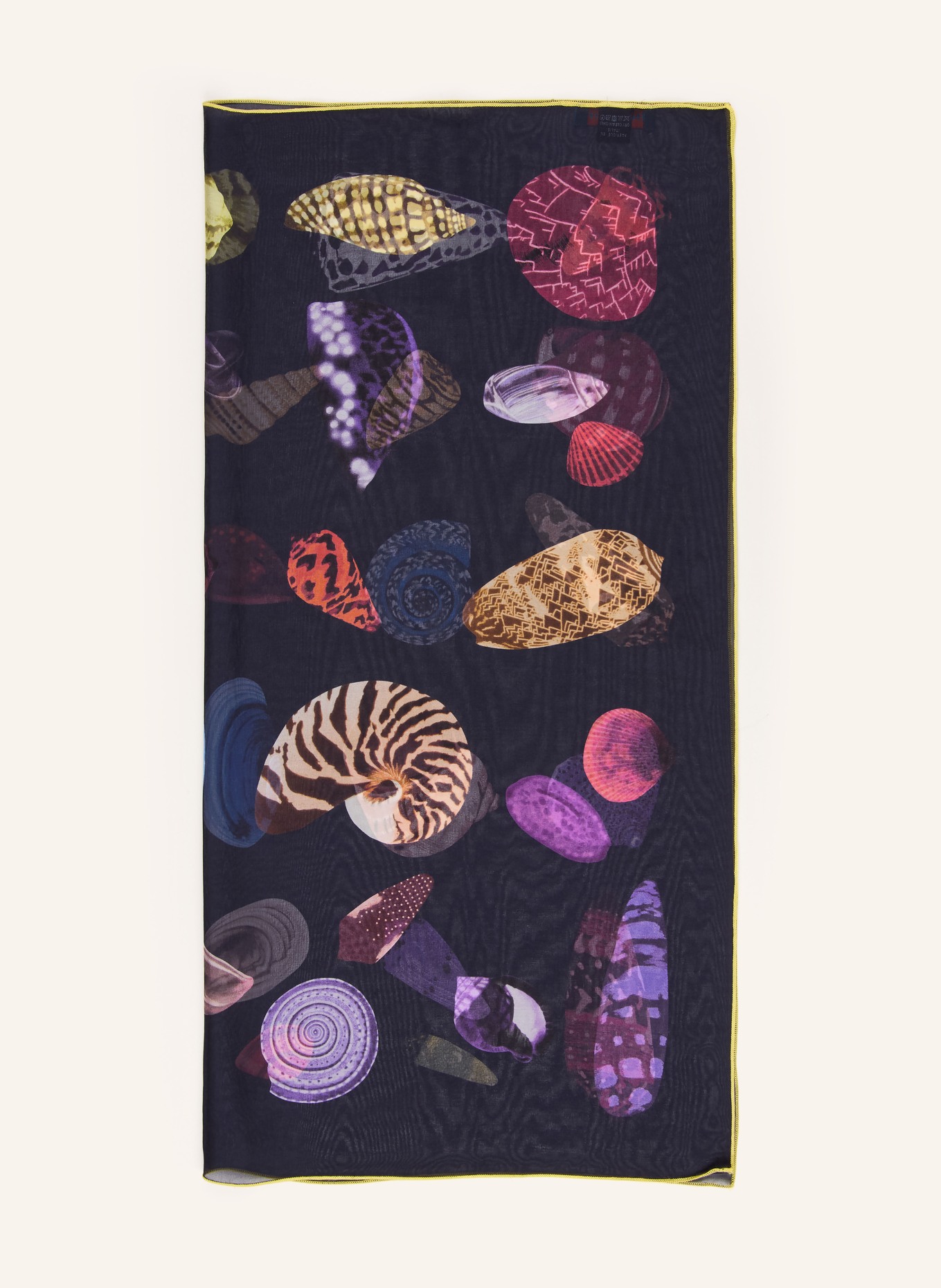 Barbieri silk scarf: BLACK / DARK PURPLE / PINK