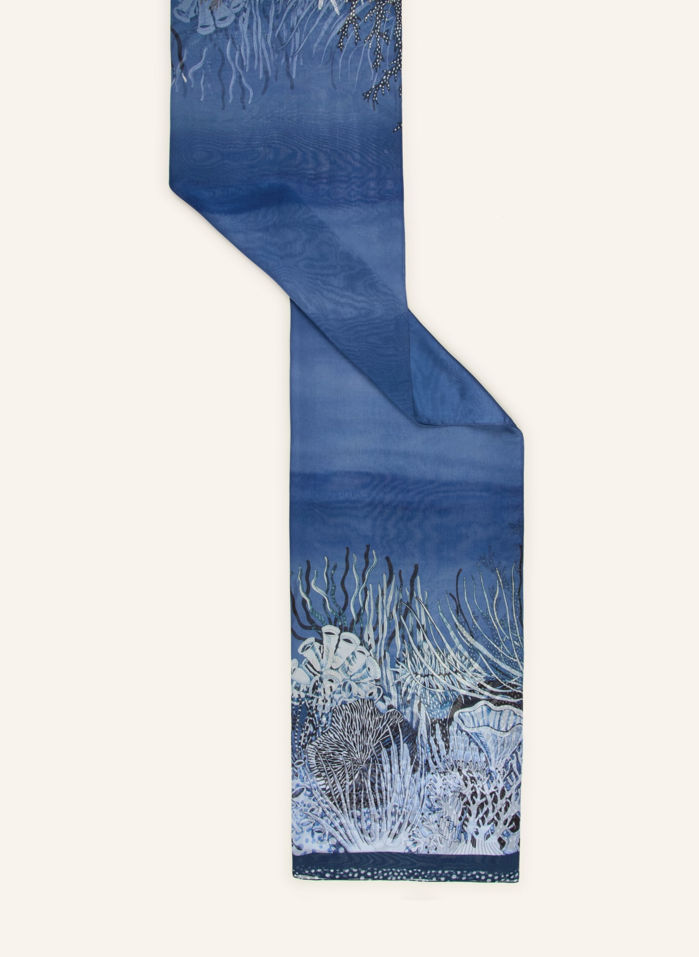Barbieri silk scarf: BLUE / LIGHT BLUE / BLACK