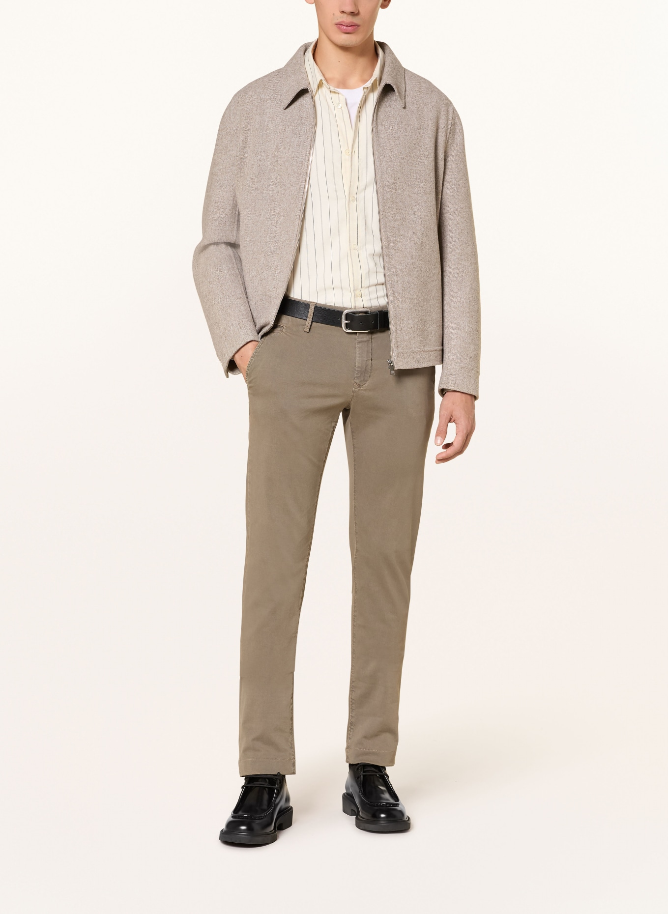 JACOB COHEN Chino kalhoty BOBBY Slim Fit: ČERNOŠEDÁ