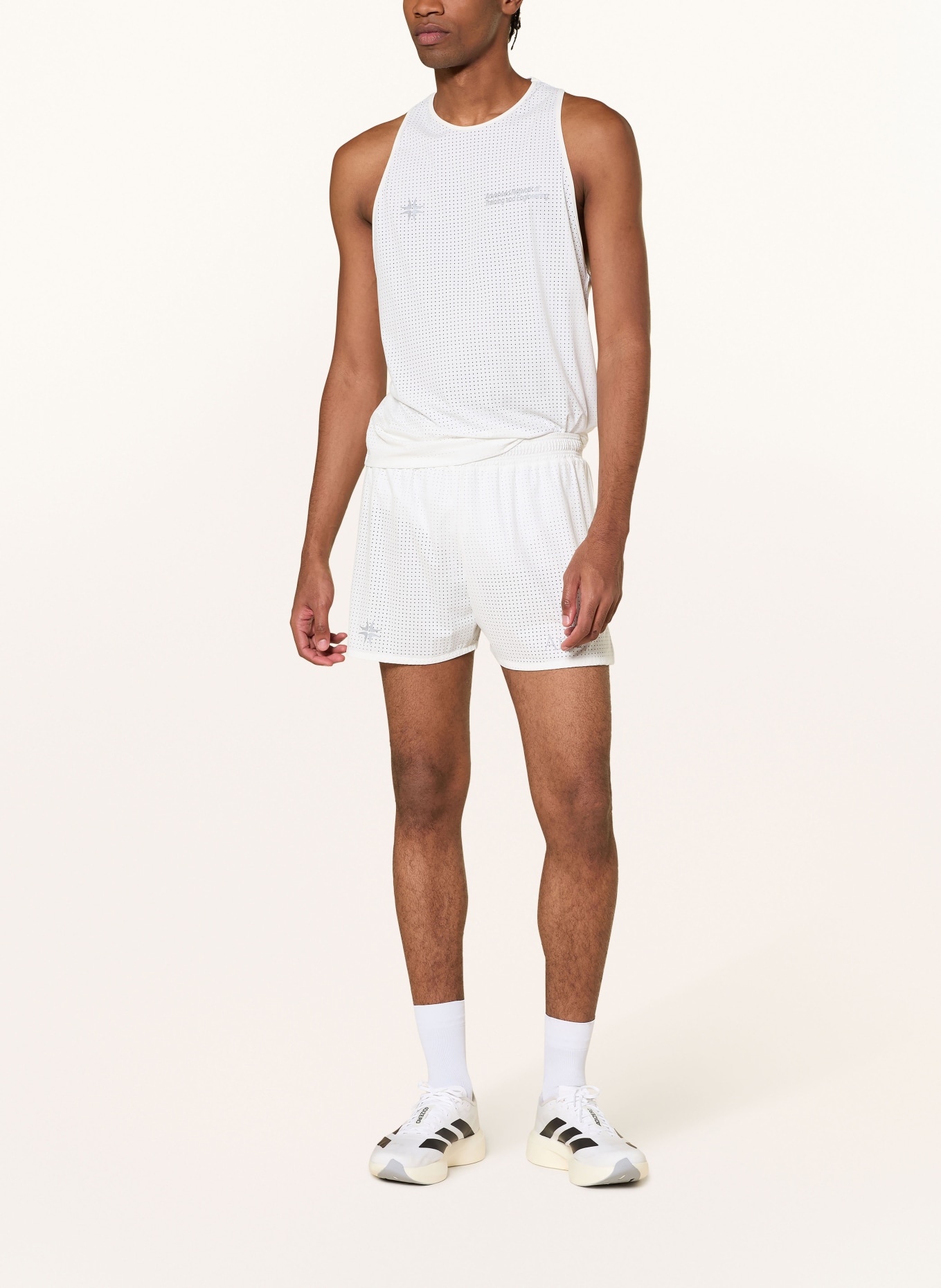 Ante 2-in-1-Laufshorts ELITE: ECRU