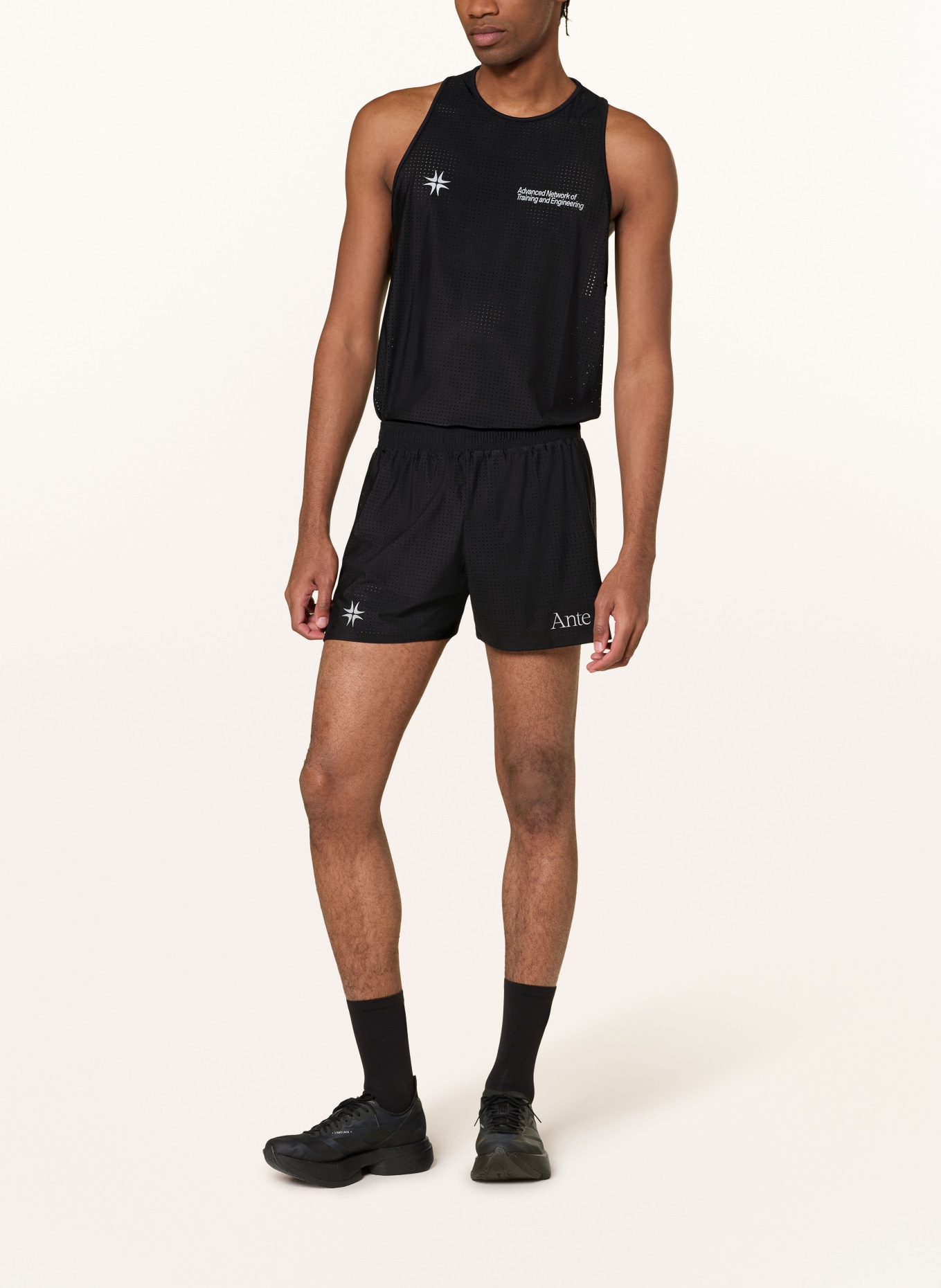 Ante 2-in-1-Laufshorts ELITE: SCHWARZ
