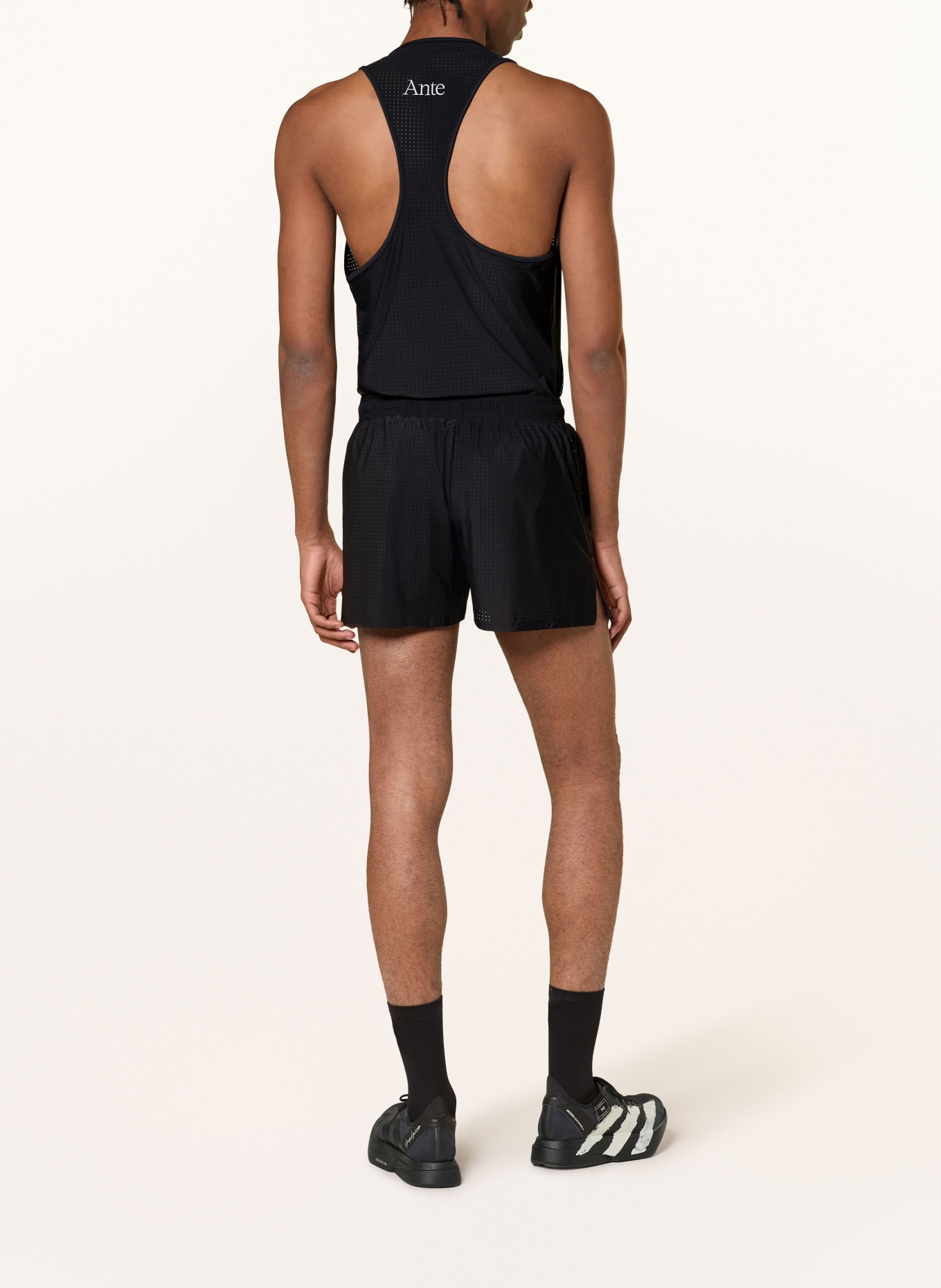Ante 2-in-1-Laufshorts ELITE: SCHWARZ