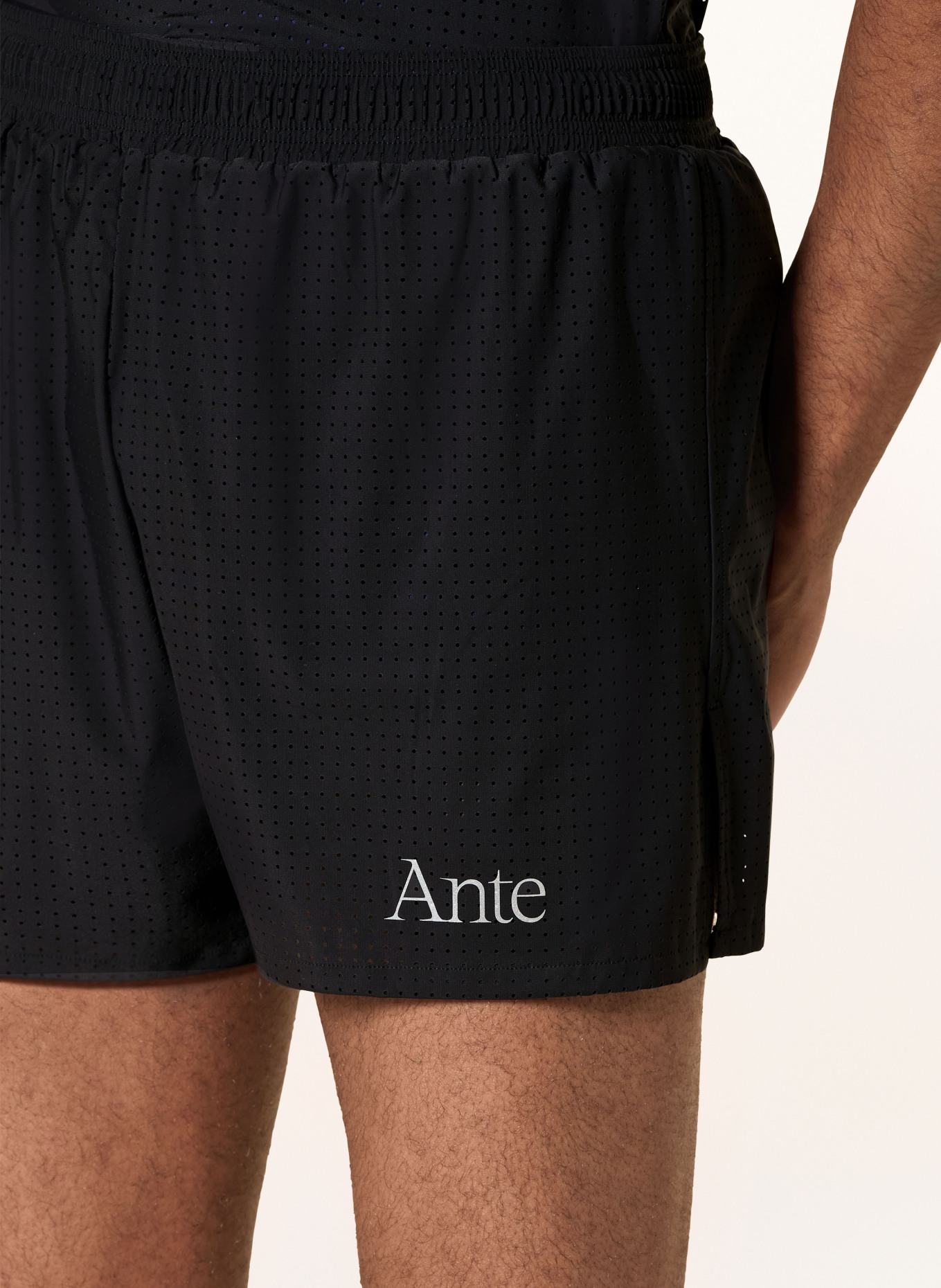 Ante 2-in-1-Laufshorts ELITE: SCHWARZ