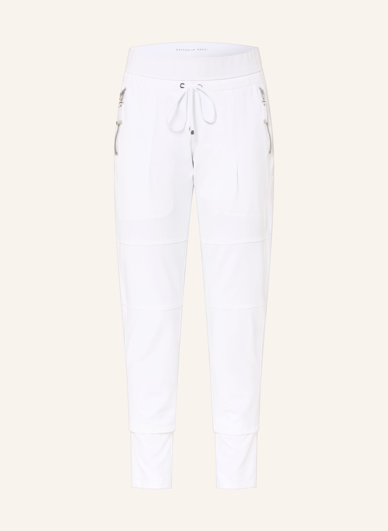 RAFFAELLO ROSSI Spodnie CANDY w stylu dresowym: BIAŁY