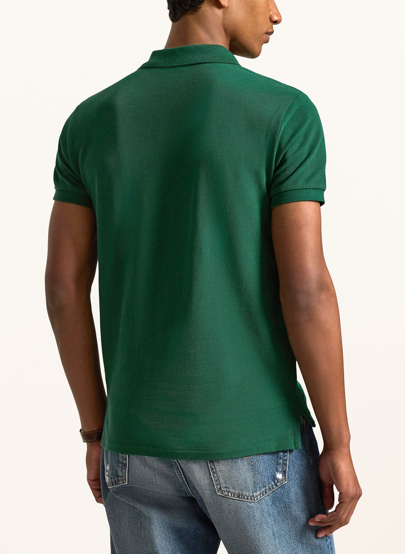 POLO RALPH LAUREN Polokošile z piké Slim Fit: TMAVĚ ZELENÁ / TMAVĚ ŽLUTÁ