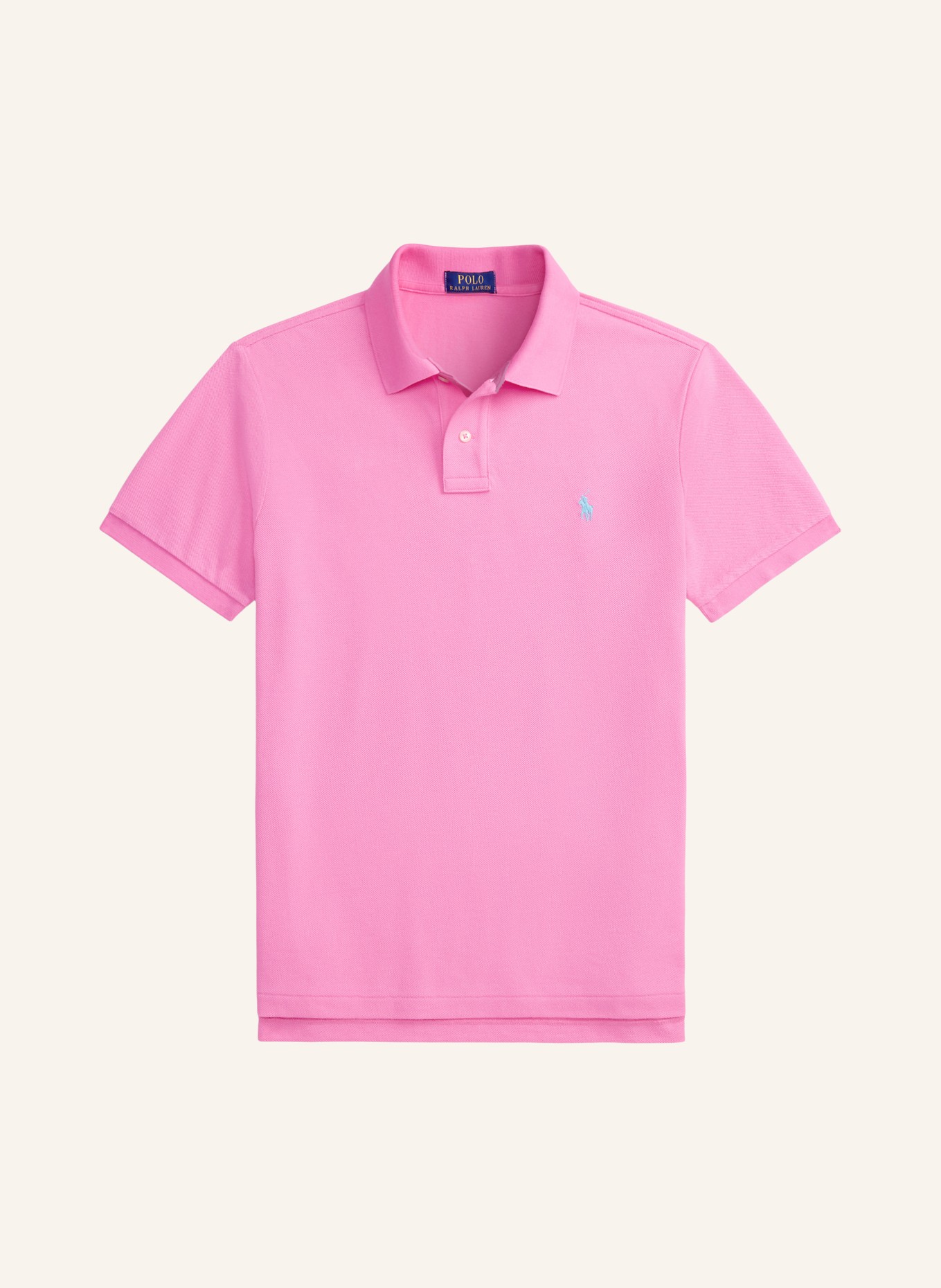 POLO RALPH LAUREN Piqué-Poloshirt Slim Fit: PINK / HELLBLAU