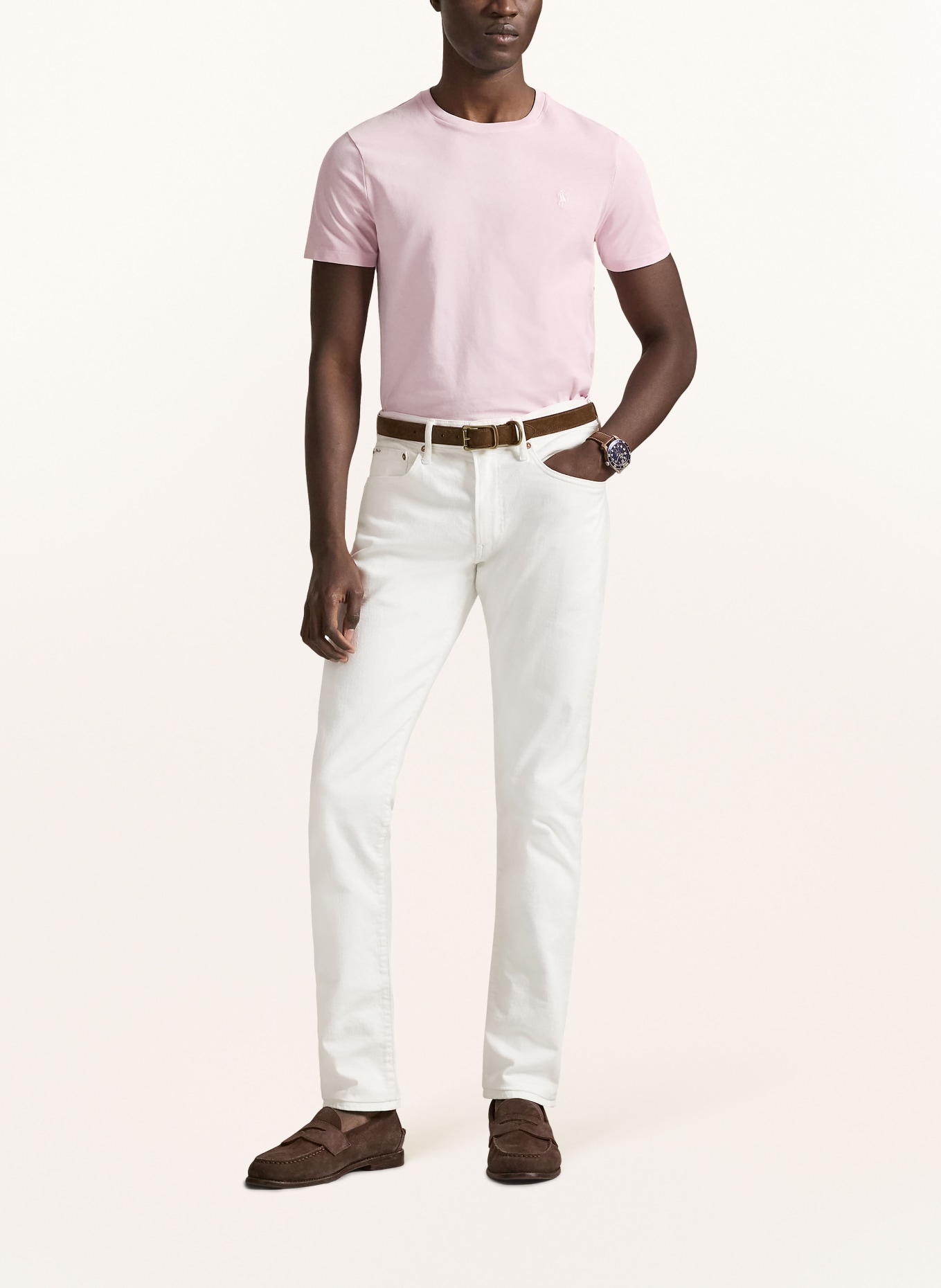 POLO RALPH LAUREN Tričko: RŮŽOVÁ / BÍLÁ