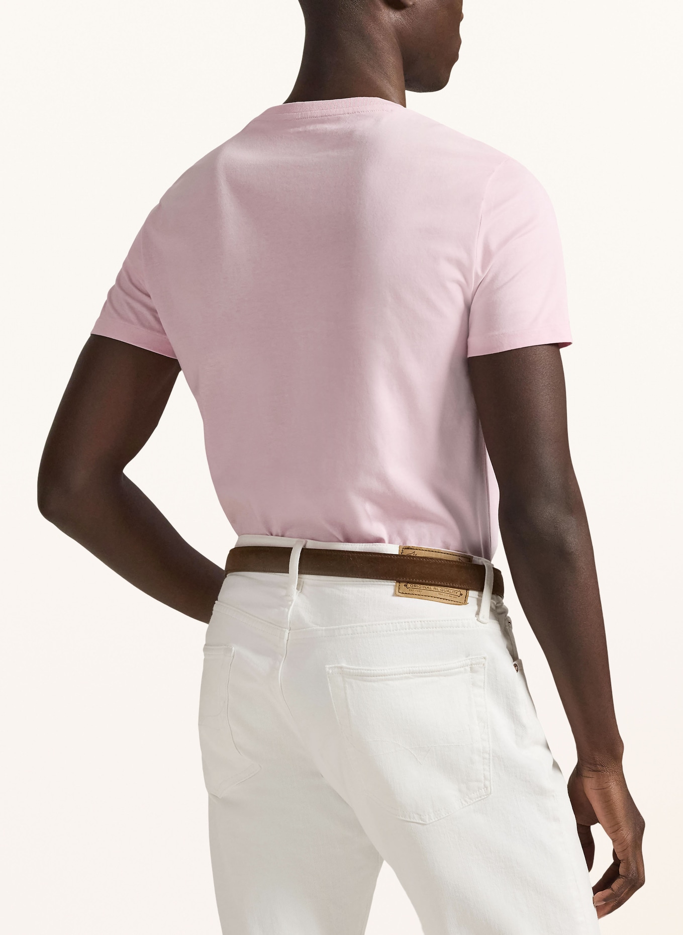 POLO RALPH LAUREN Tričko: RŮŽOVÁ / BÍLÁ