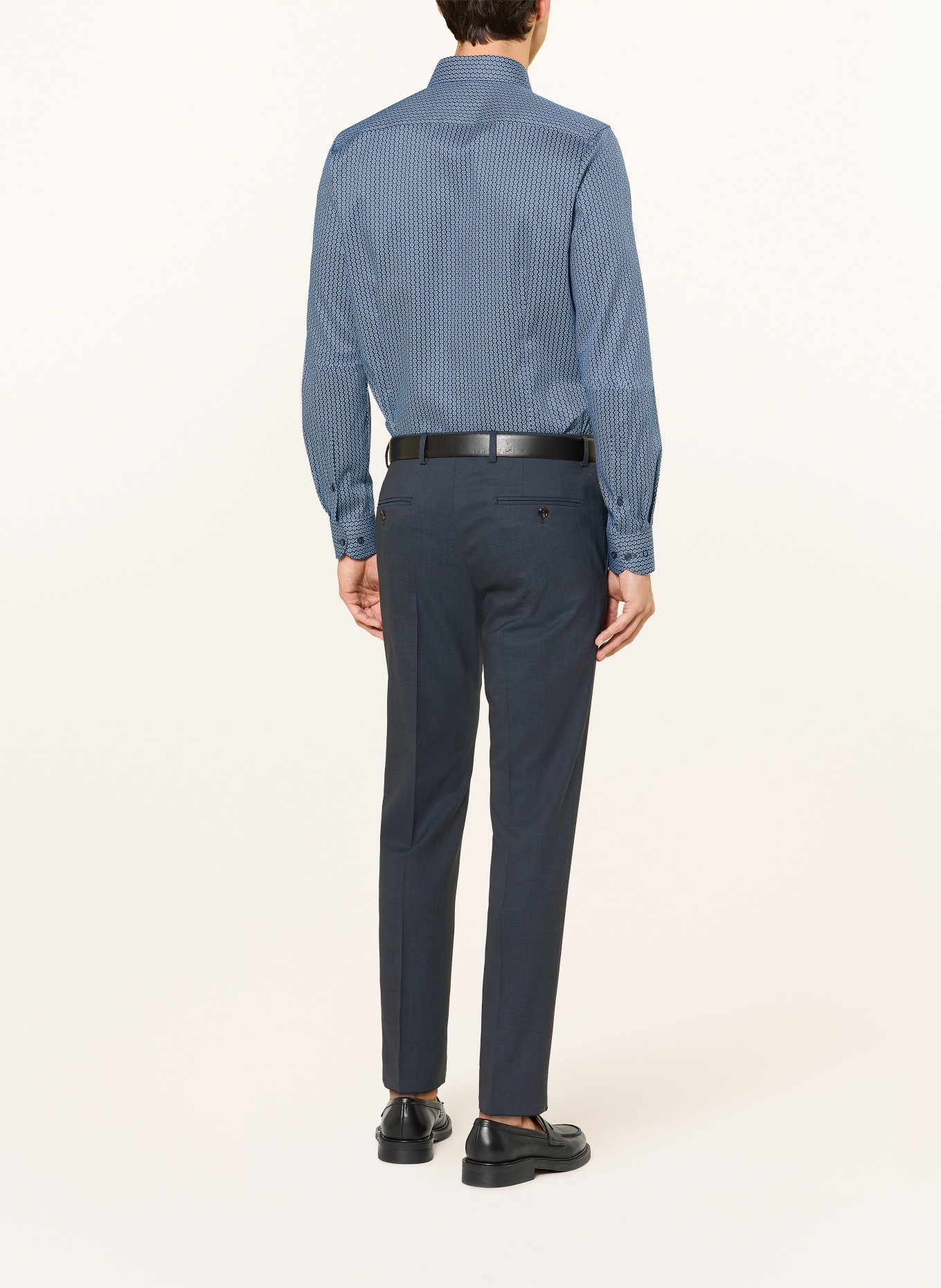 OLYMP Hemd Level Five body fit: DUNKELBLAU / HELLBLAU