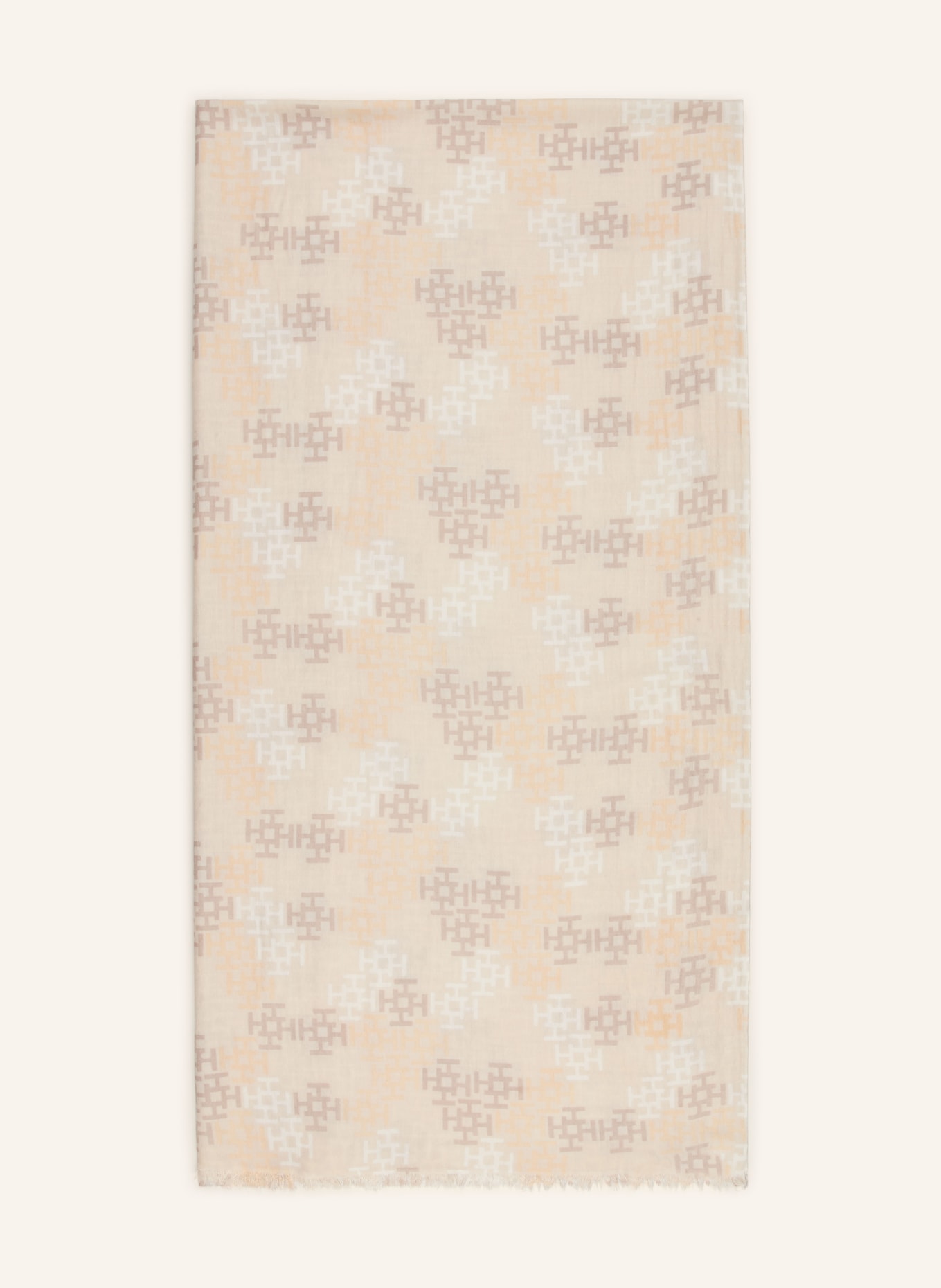 HEMISPHERE Kašmírová šála s hedvábím: BÉŽOVÁ / KRÉMOVÁ / SVĚTLE ŠEDÁ