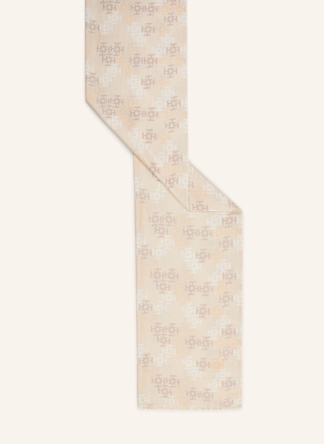 HEMISPHERE Kašmírová šála s hedvábím: BÉŽOVÁ / KRÉMOVÁ / SVĚTLE ŠEDÁ