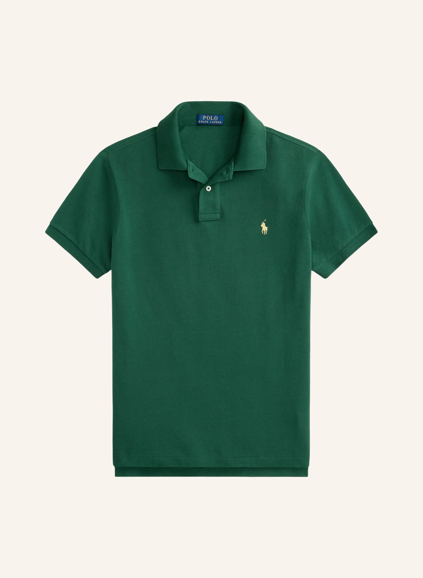 POLO RALPH LAUREN Piqué-Poloshirt Custom Slim Fit: GRÜN