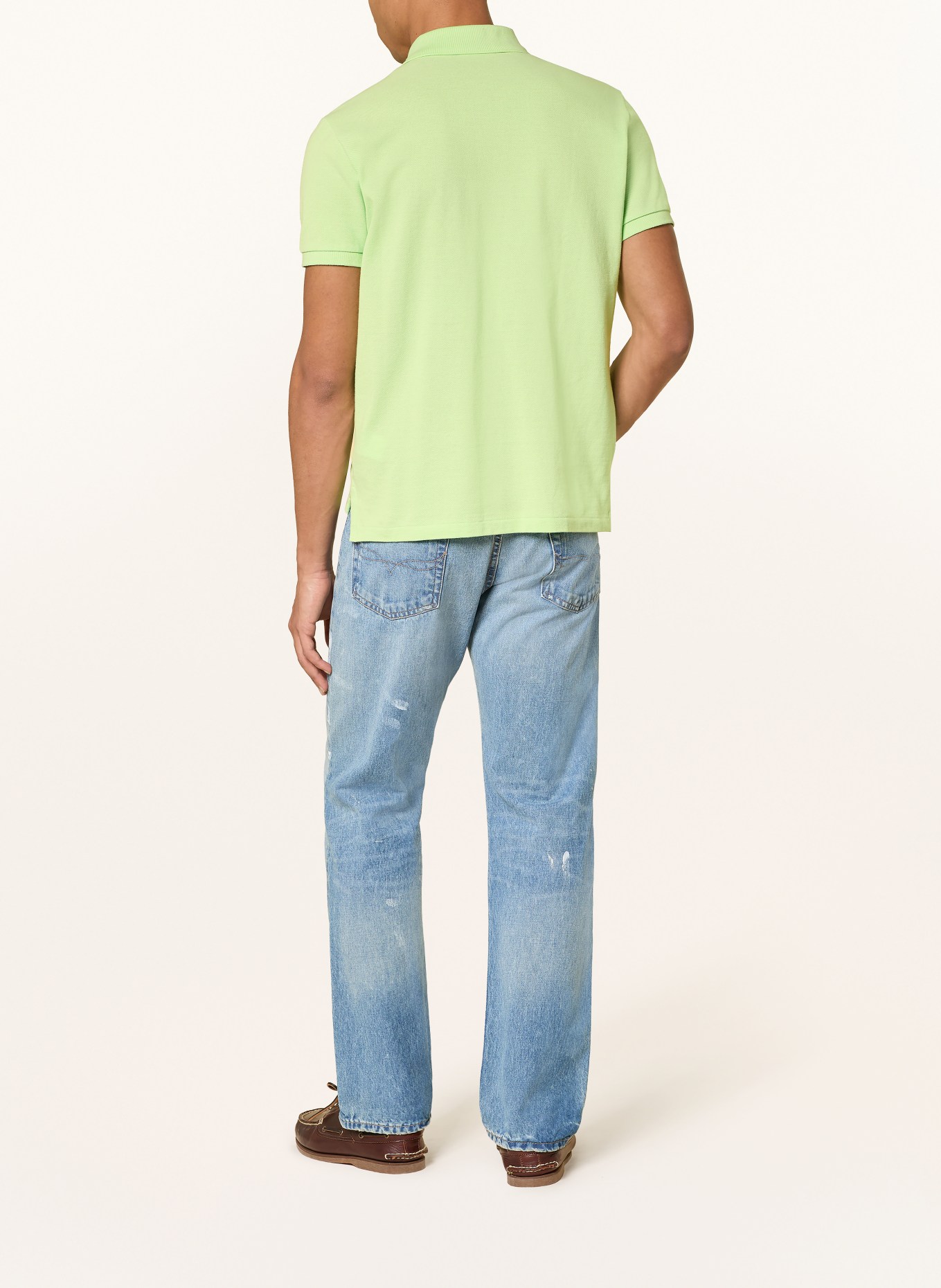 POLO RALPH LAUREN Polo piqué coupe slim personnalisé: VERT FLUO