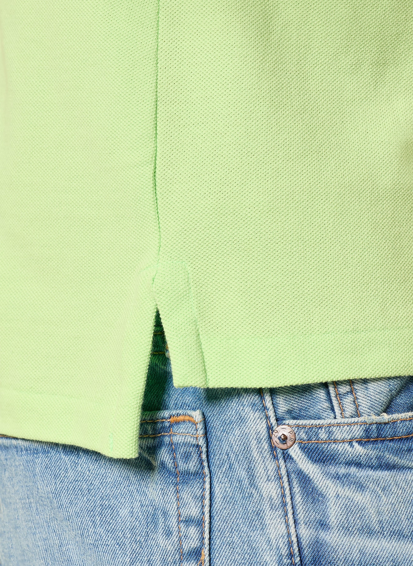 POLO RALPH LAUREN Polo piqué coupe slim personnalisé: VERT FLUO