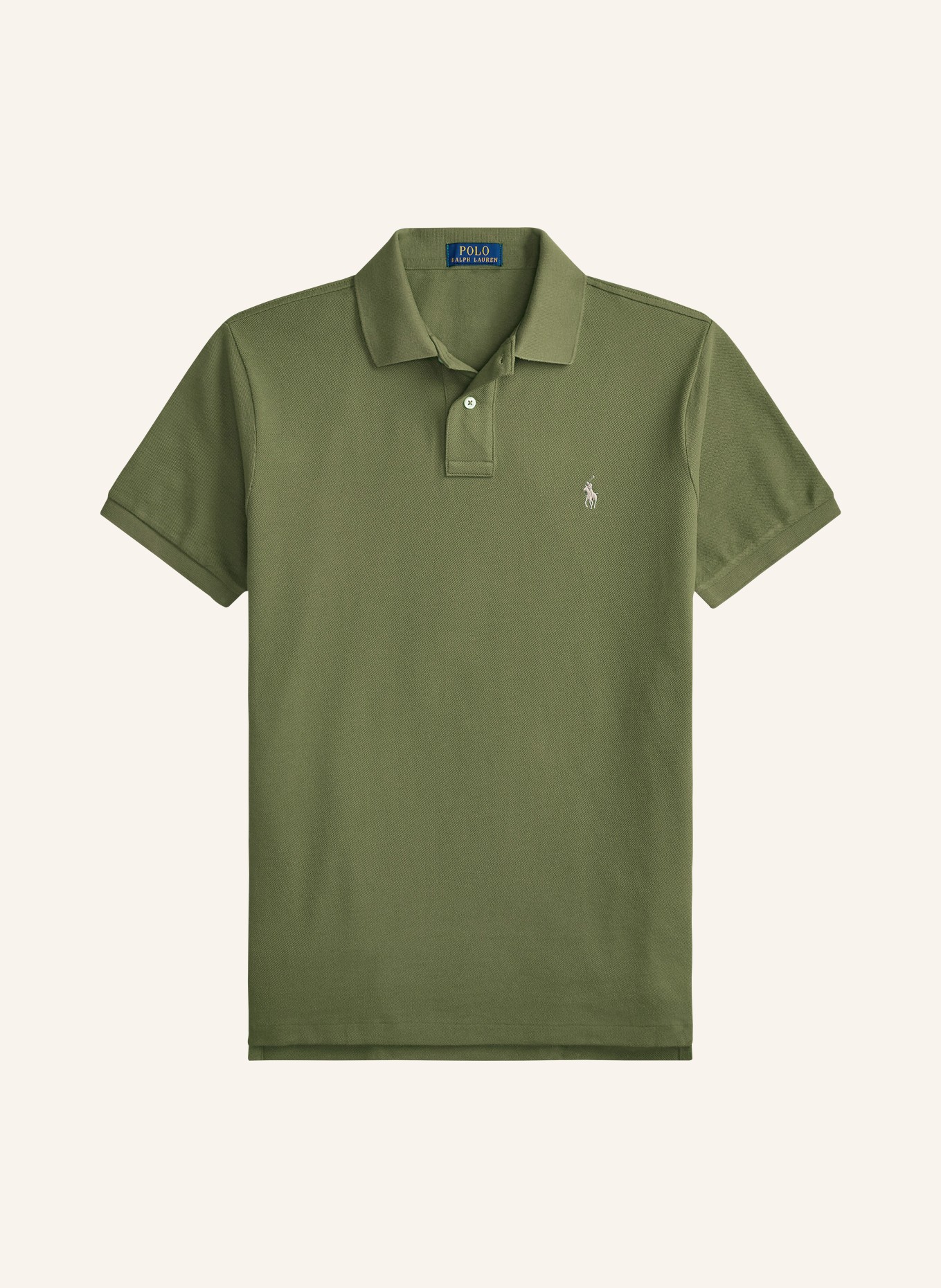 POLO RALPH LAUREN Piqué-Poloshirt Custom Slim Fit: KHAKI / CREME