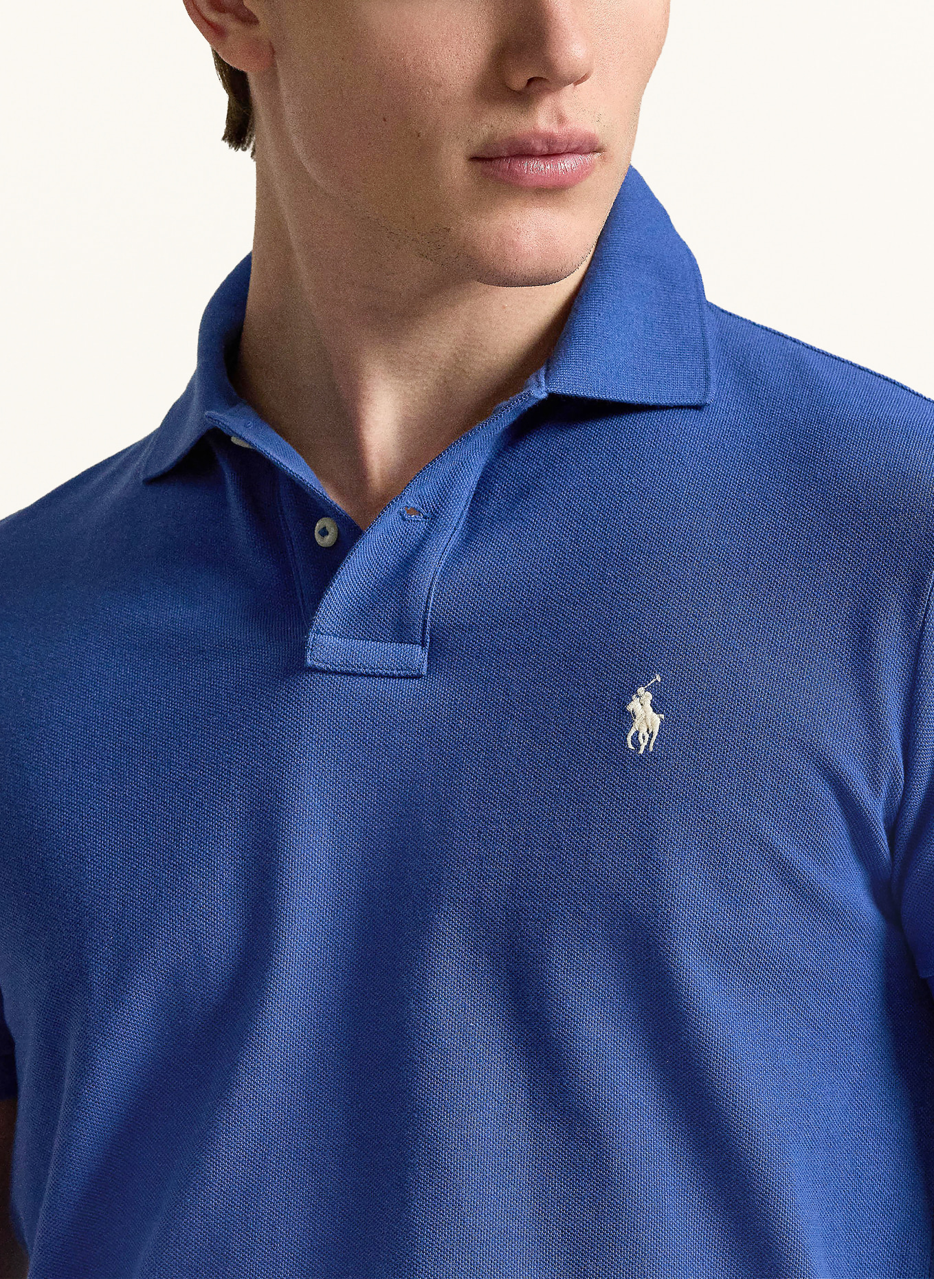 POLO RALPH LAUREN Piqué-Poloshirt Custom Slim Fit: BLAU