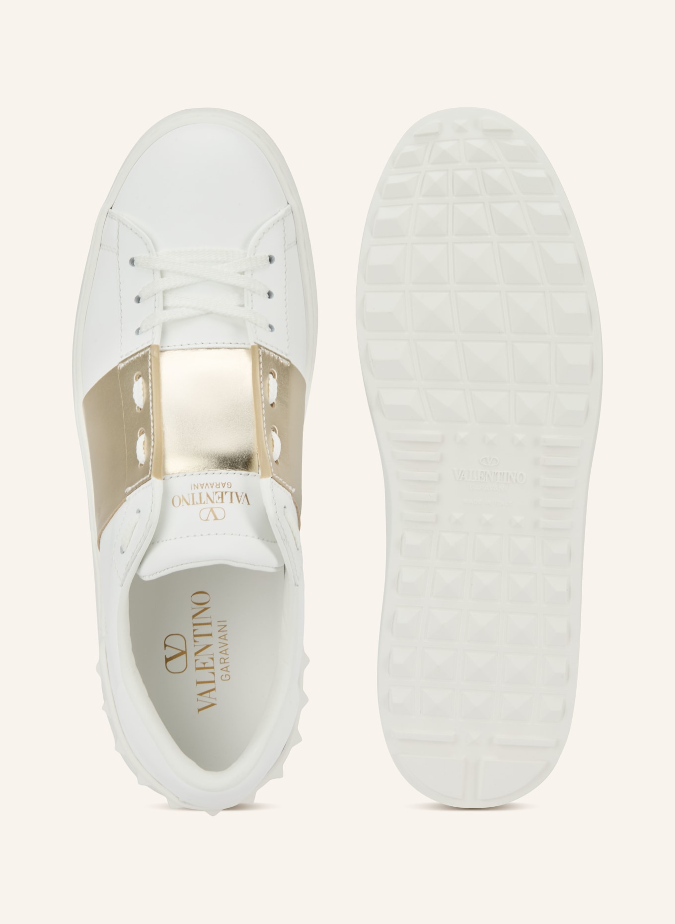 VALENTINO GARAVANI Tenisky OPEN: BÍLÁ / ZLATÁ