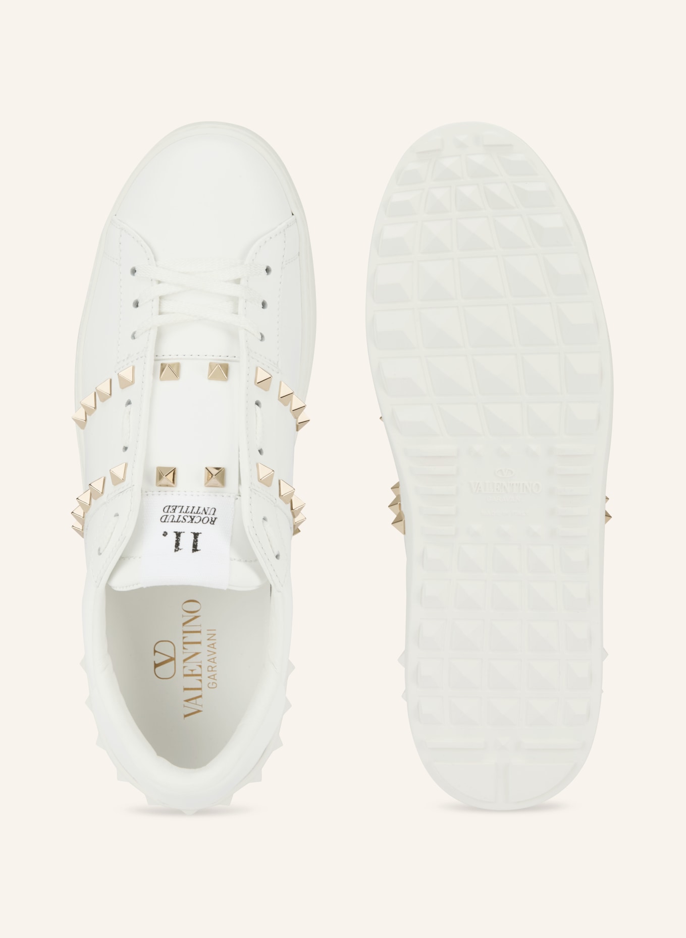 VALENTINO GARAVANI Sneaker ROCKSTUD UNTITLED mit Nieten: WEISS
