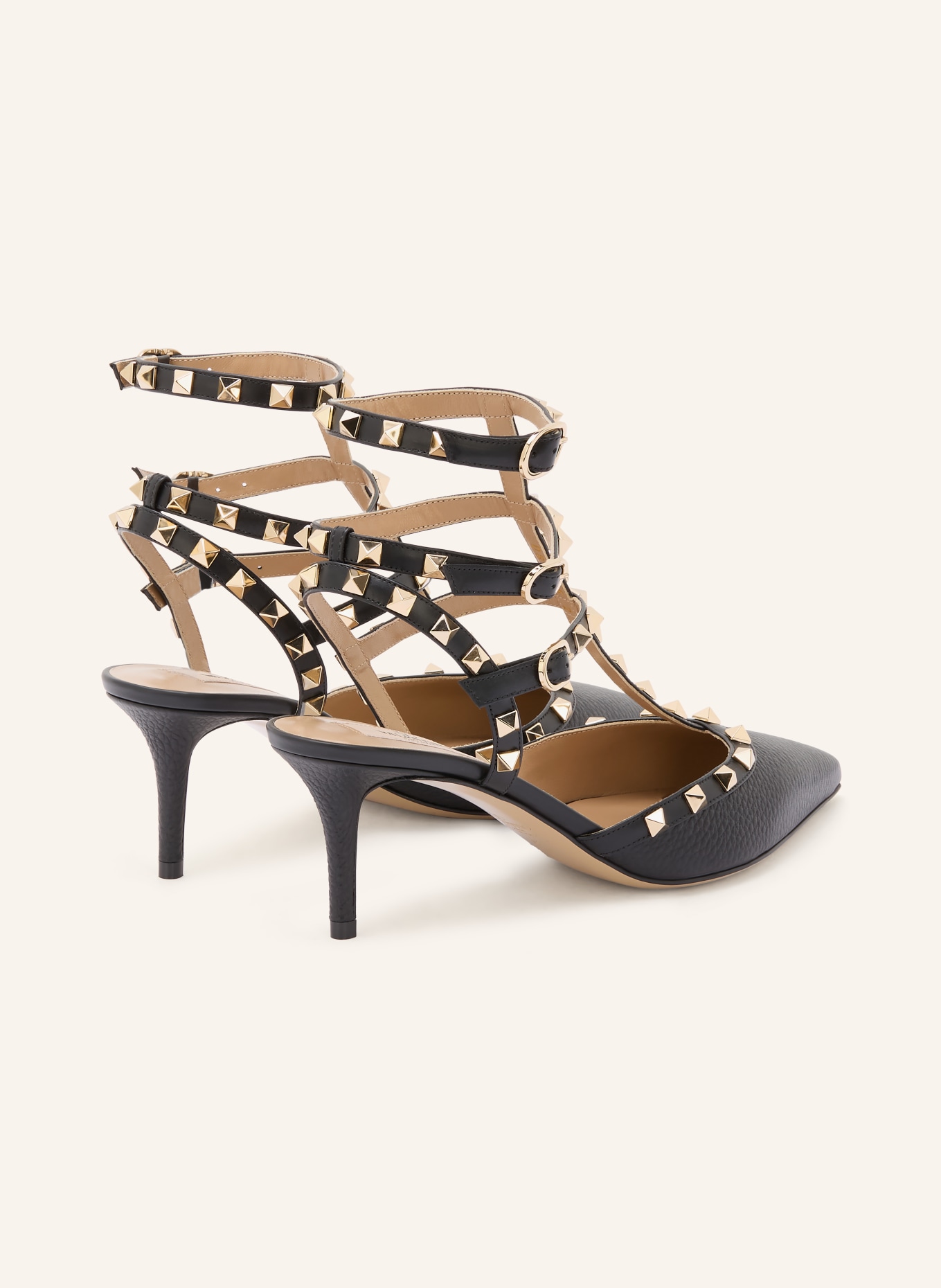 VALENTINO GARAVANI Slingback Pumps ROCKSTUD: BLACK