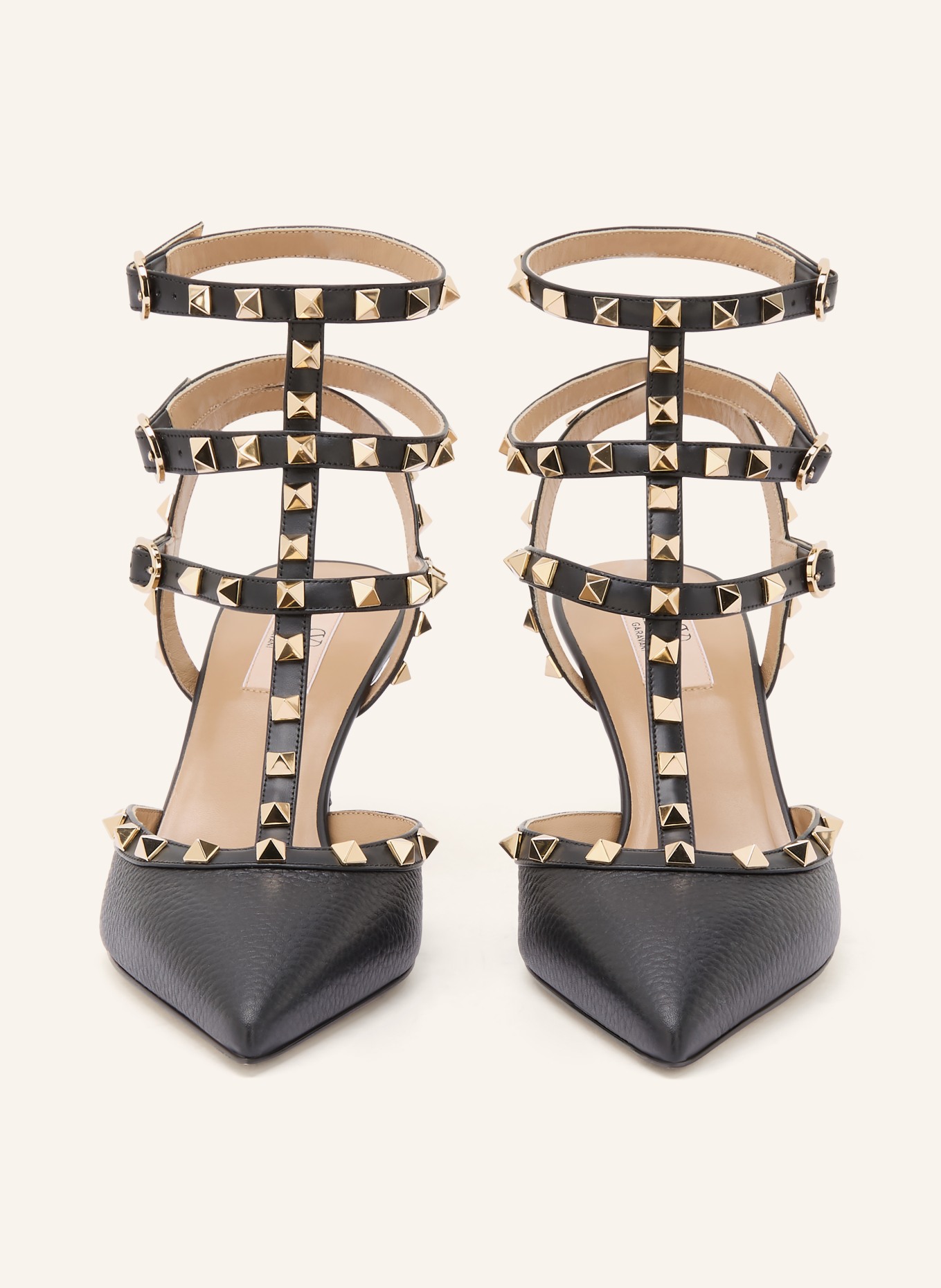 VALENTINO GARAVANI Slingback Pumps ROCKSTUD: BLACK
