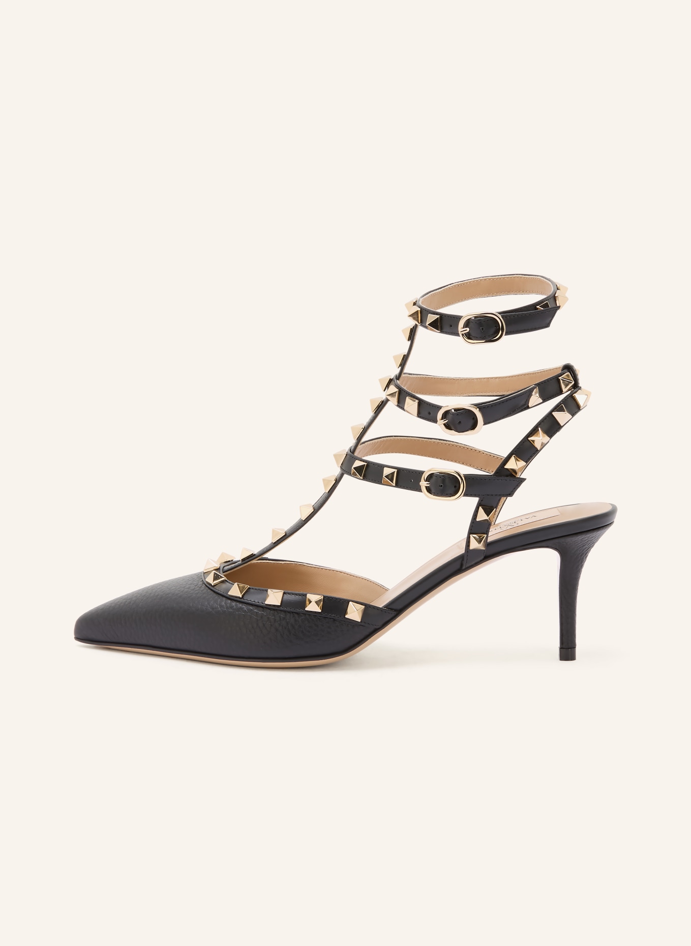 VALENTINO GARAVANI Slingback Pumps ROCKSTUD: BLACK