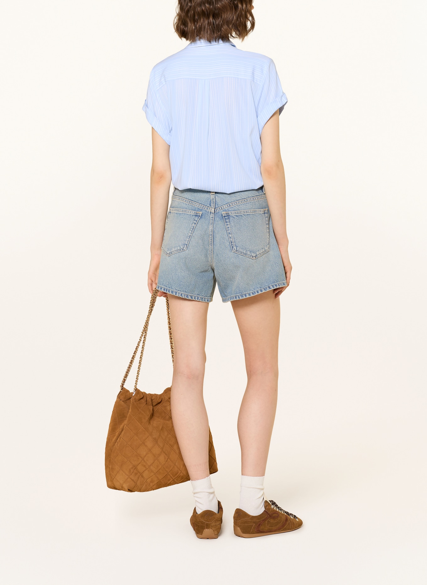 SAMSØE  SAMSØE Hemdbluse MAJAN: HELLBLAU / WEISS