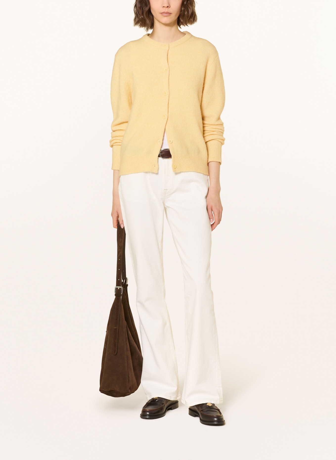 SAMSØE  SAMSØE Strickjacke NOR mit Alpaka: HELLGELB