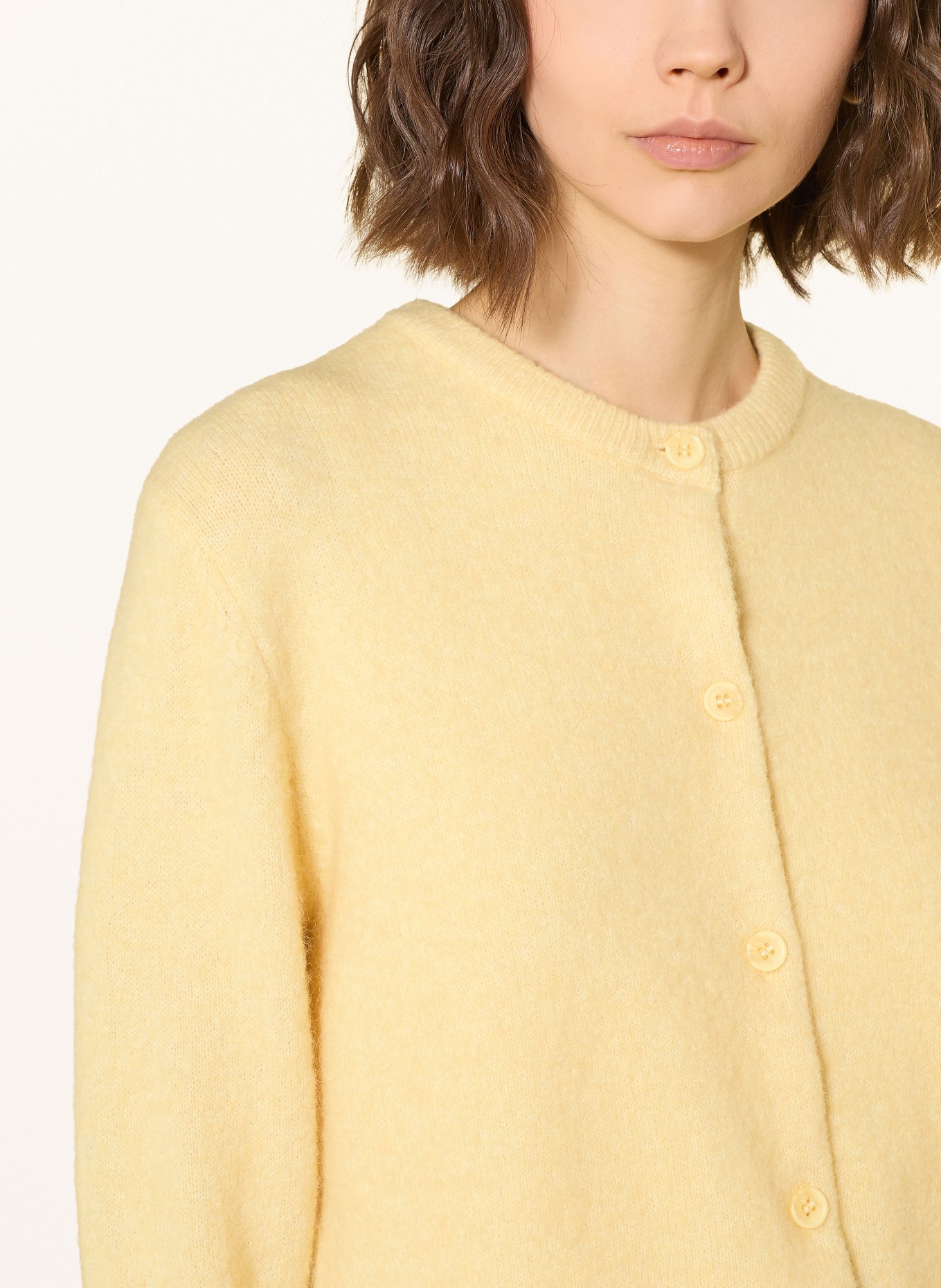 SAMSØE  SAMSØE Strickjacke NOR mit Alpaka: HELLGELB