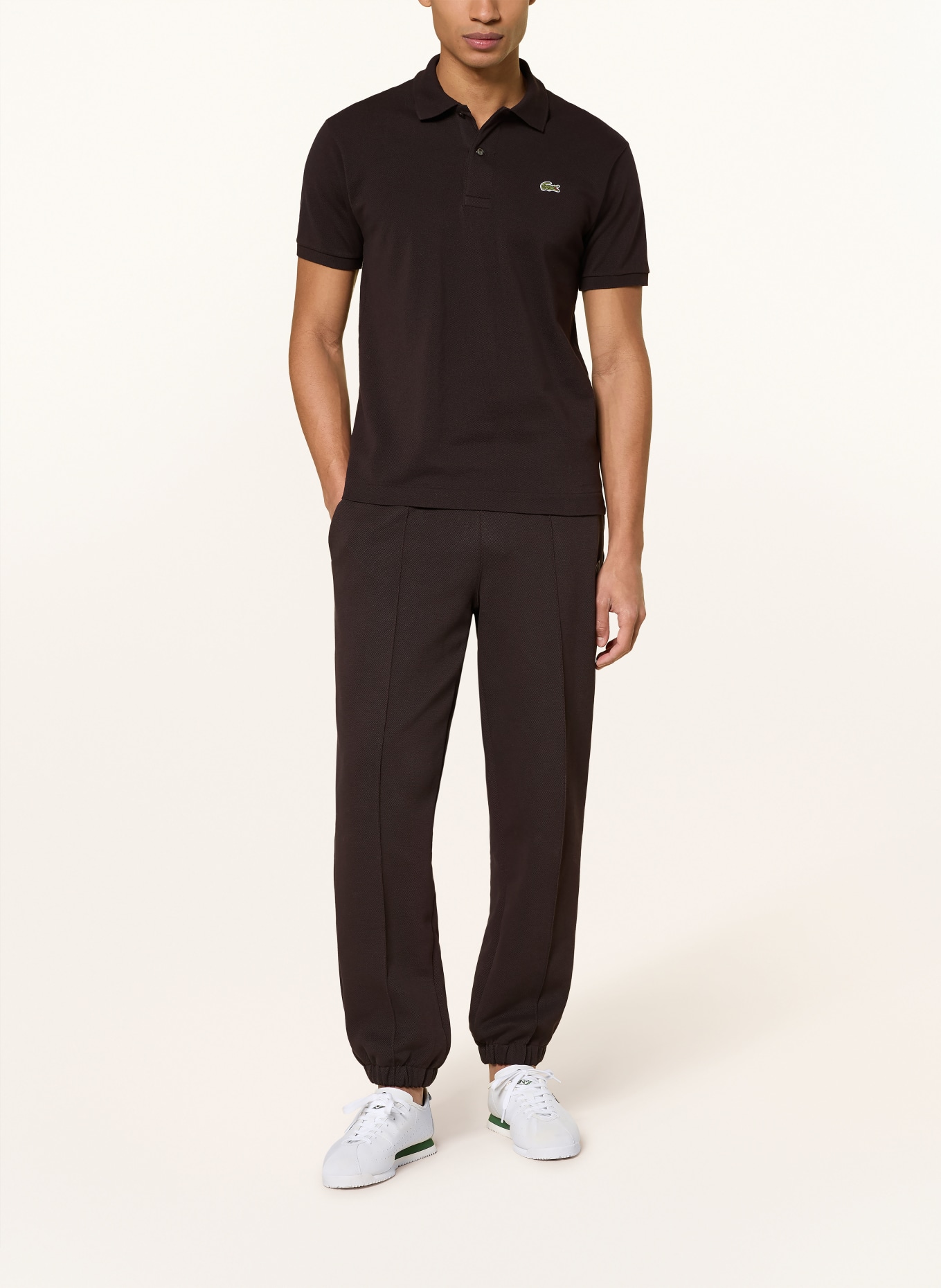 LACOSTE Piqué-Poloshirt Classic Fit: DUNKELBRAUN