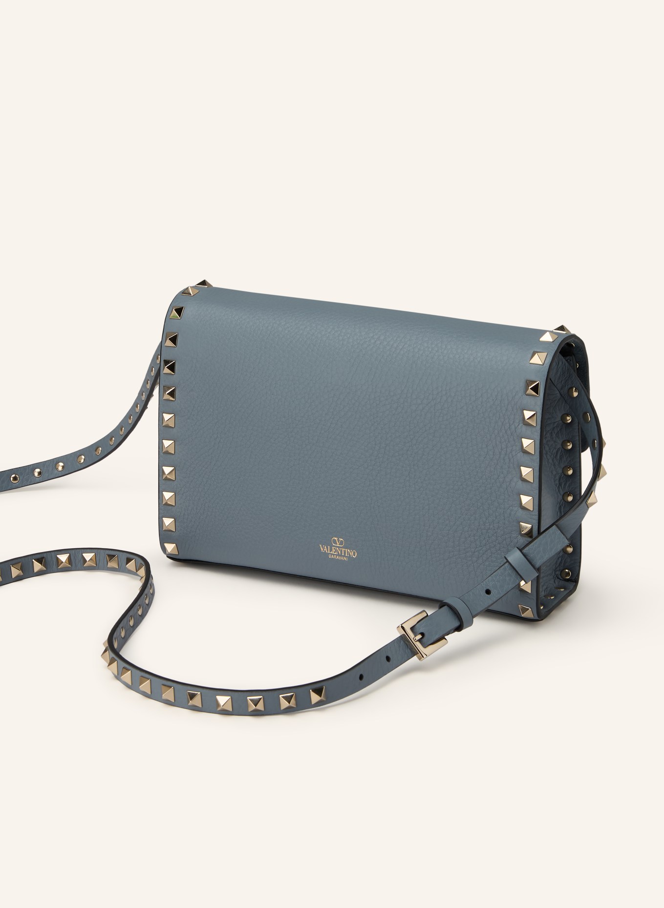 VALENTINO GARAVANI Taška přes rameno ROCKSTUD s nýty: TMAVĚ MODRÁ