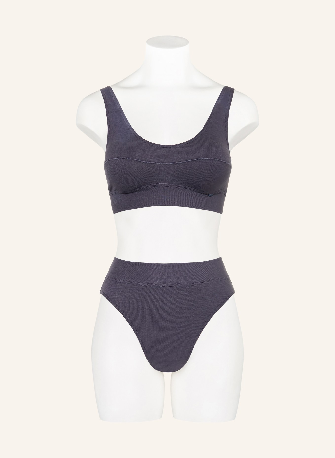 CALIDA Podprsenka Bustier ELASTIC: TMAVĚ ŠEDÁ