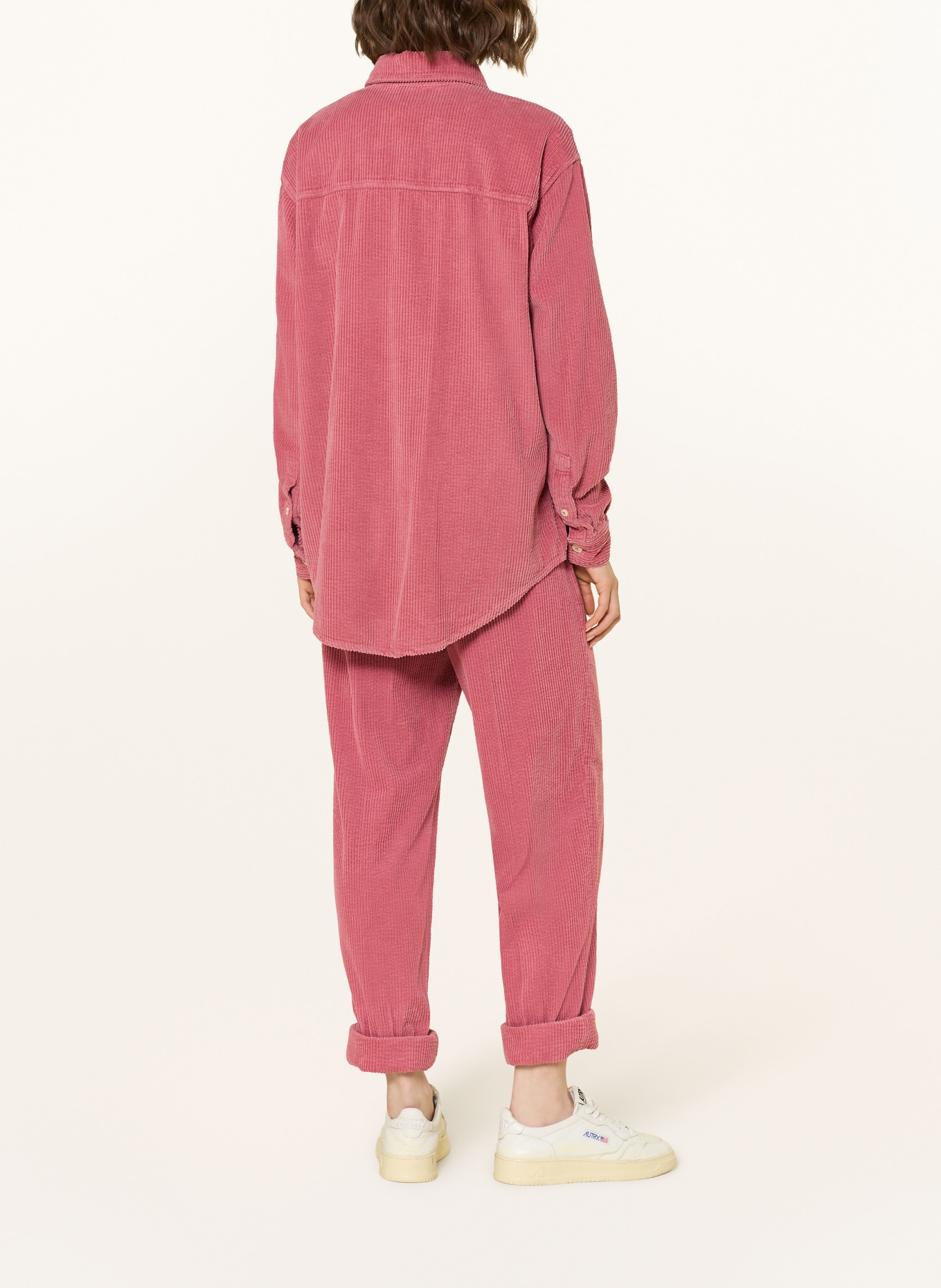 American Vintage Manšestrové kalhoty PADOW: SVĚTLE ČERVENÁ