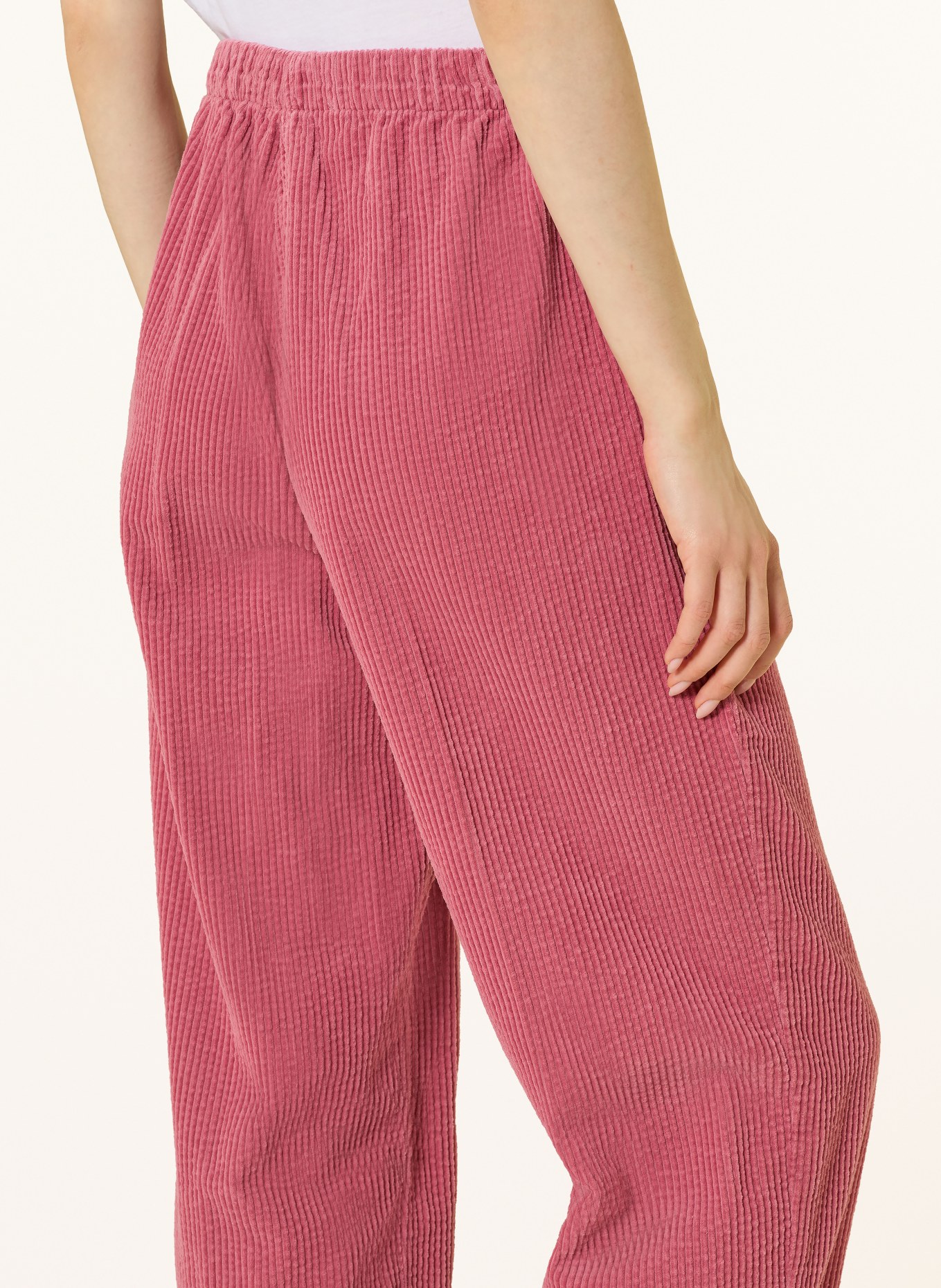 American Vintage Manšestrové kalhoty PADOW: SVĚTLE ČERVENÁ