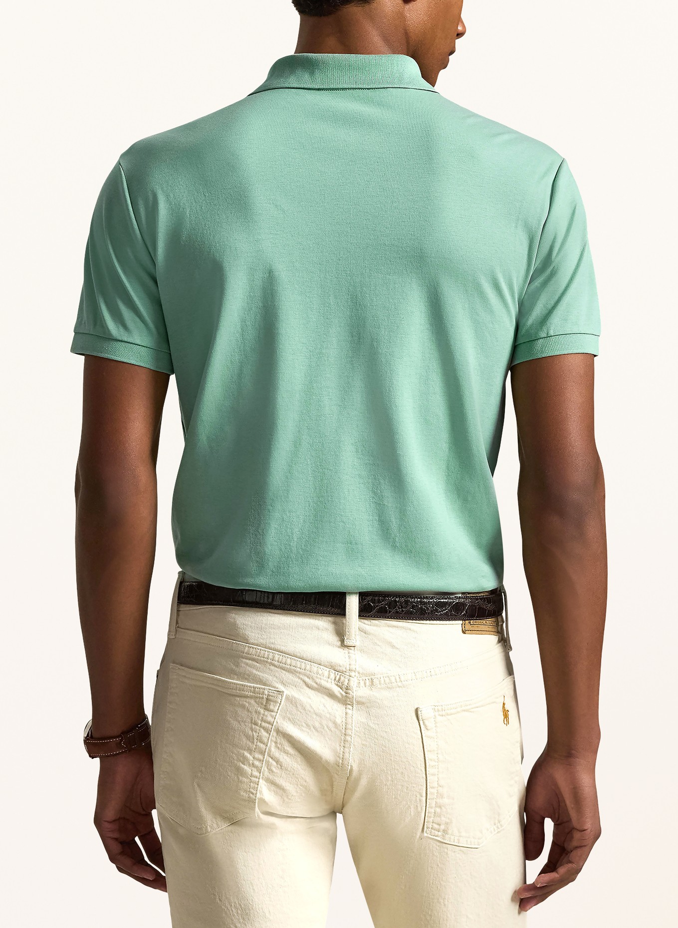 POLO RALPH LAUREN Koszulka polo z dżerseju custom slim fit: MIĘTOWY