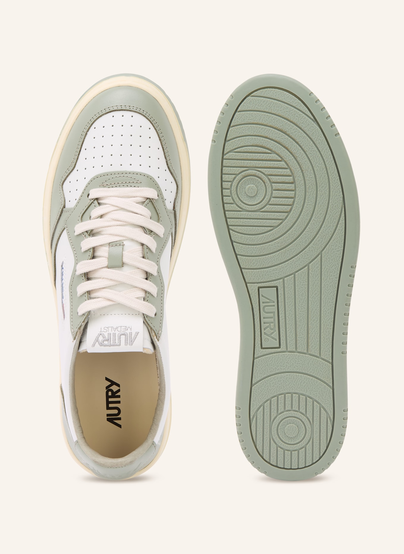AUTRY Sneaker MEDALIST LOW: OLIV / WEISS