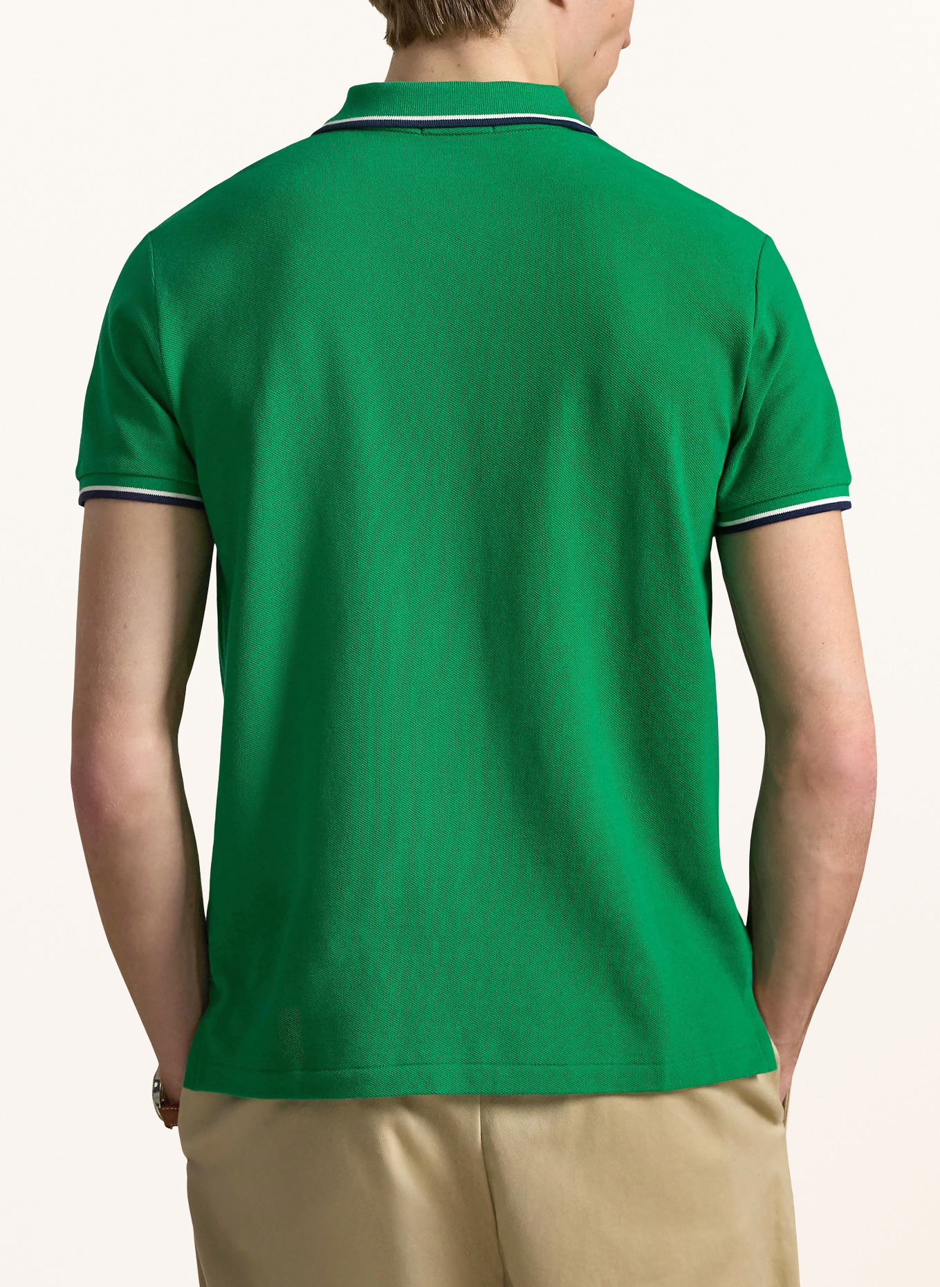 POLO RALPH LAUREN Piqué-Poloshirt Custom Slim Fit: GRÜN / DUNKELBLAU / SCHWARZ