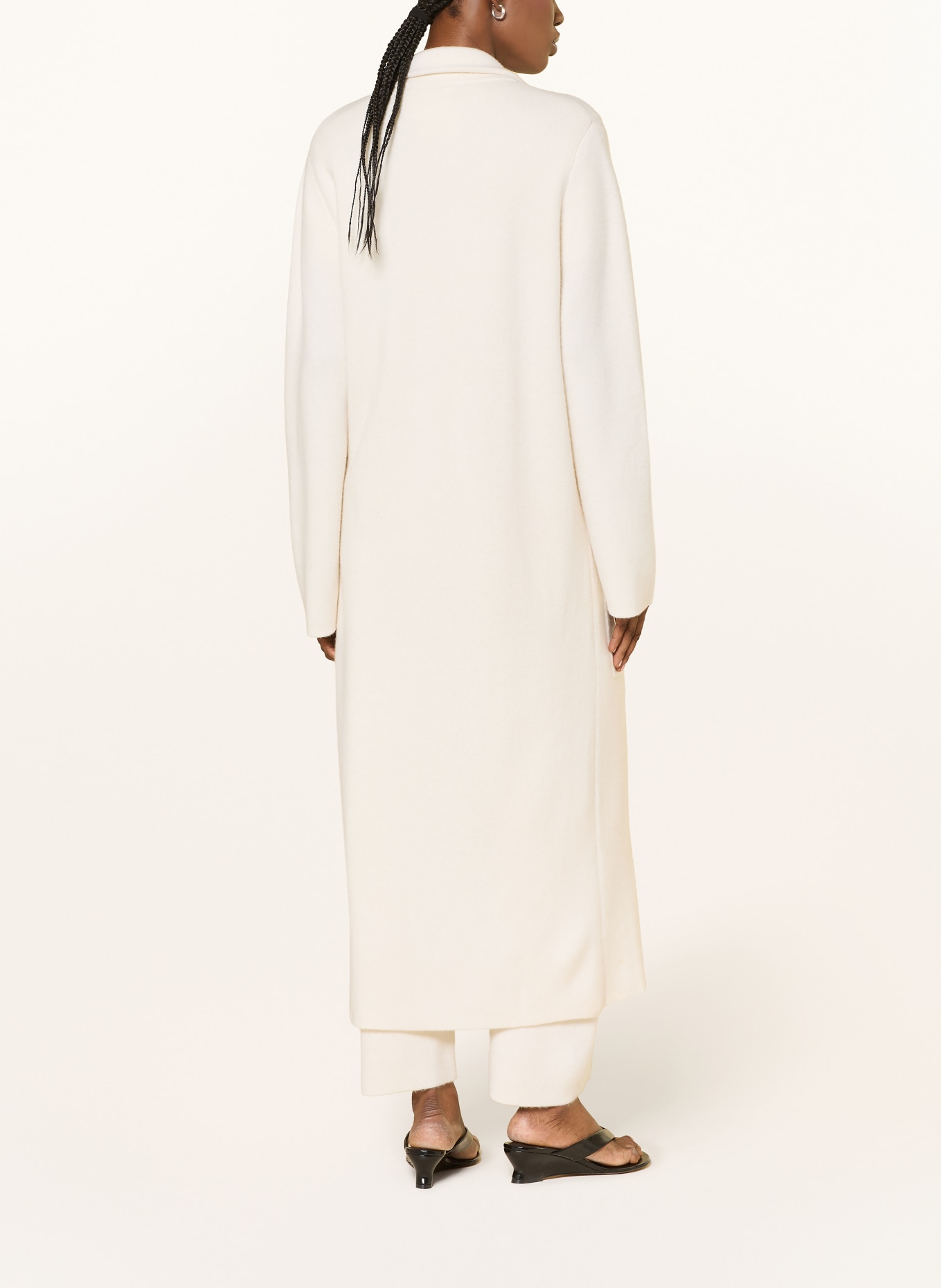 LISA YANG Pletený kabát AMIE z kašmíru: KRÉMOVÁ