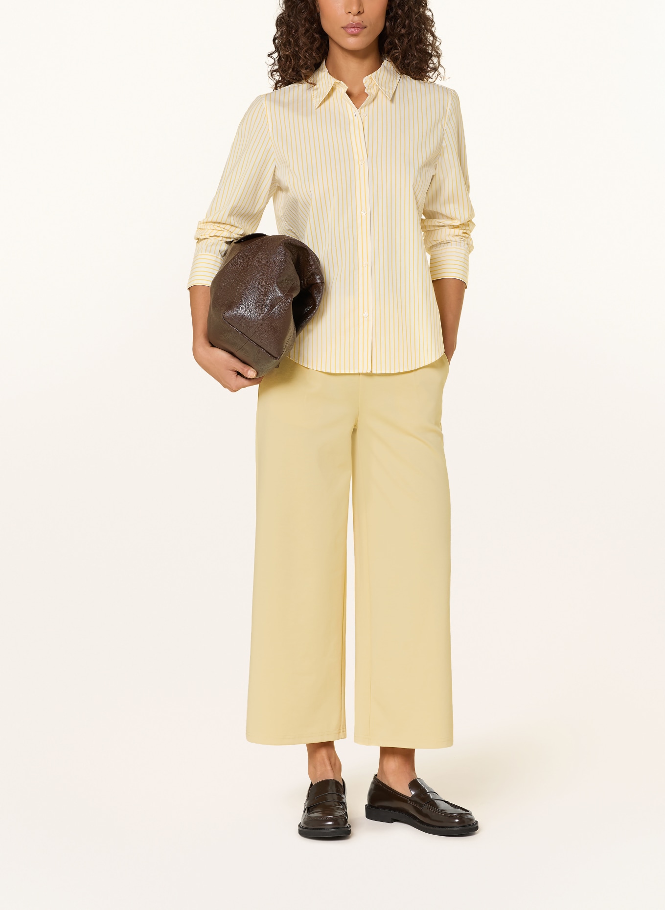 ICHI 7/8 kalhoty KATE: TMAVĚ ŽLUTÁ