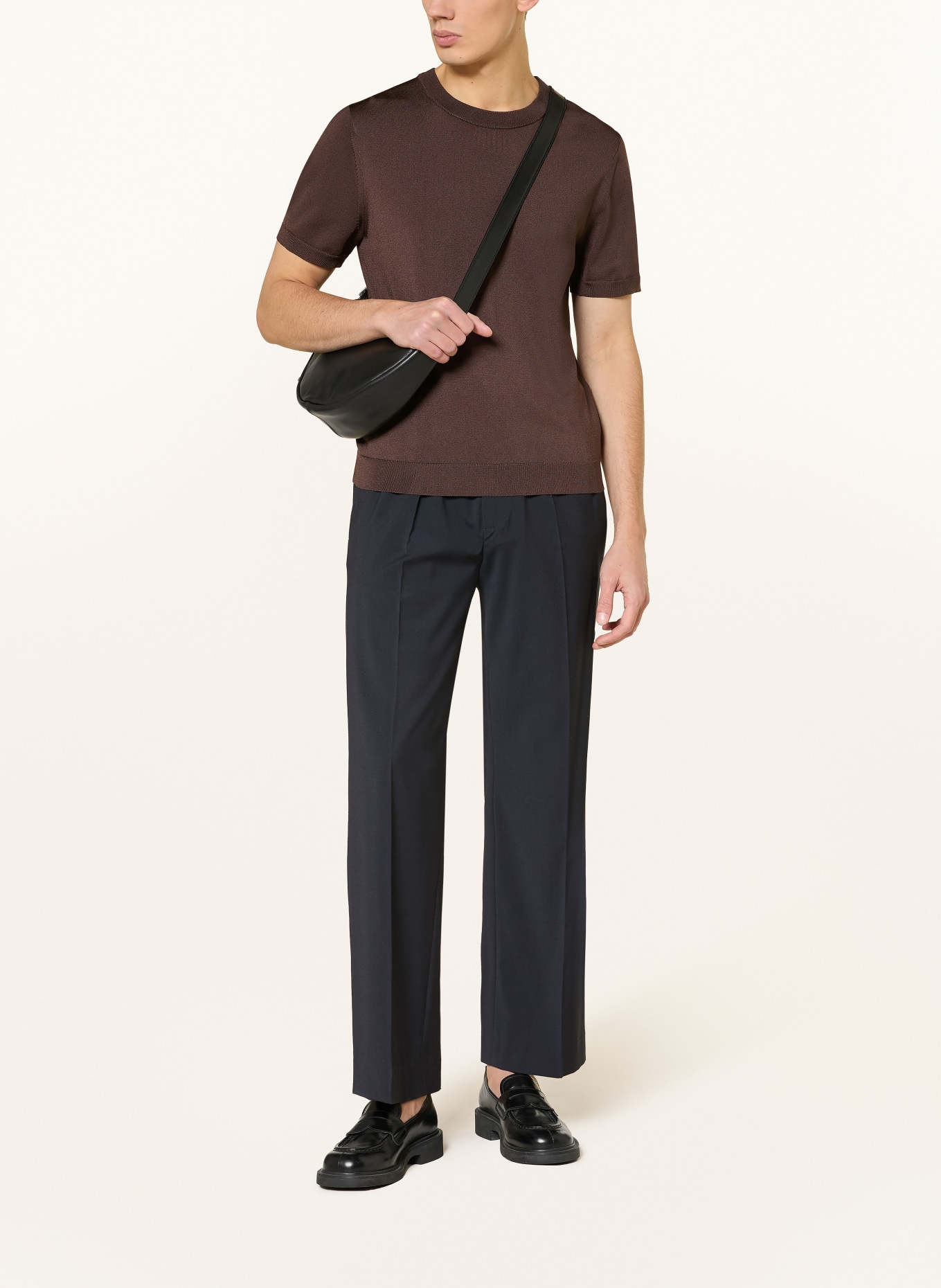 SANDRO Strickshirt: BRAUN