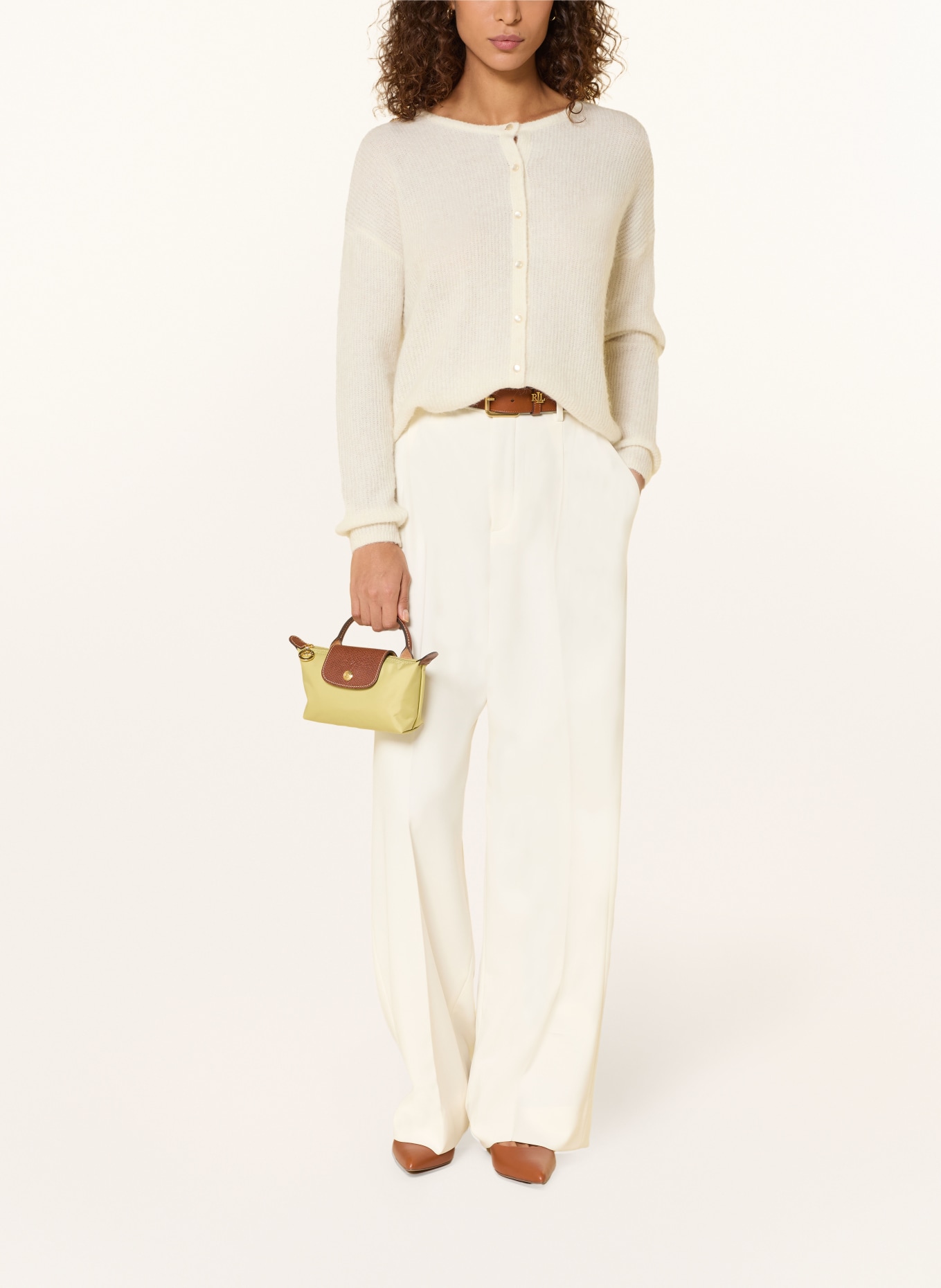 LONGCHAMP Pouch LE PLIAGE ORIGINAL: HELLGRÜN / BRAUN