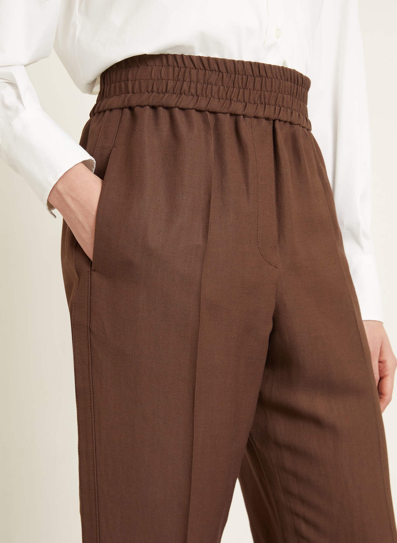 BRUNELLO CUCINELLI Kalhoty: TMAVĚ HNĚDÁ