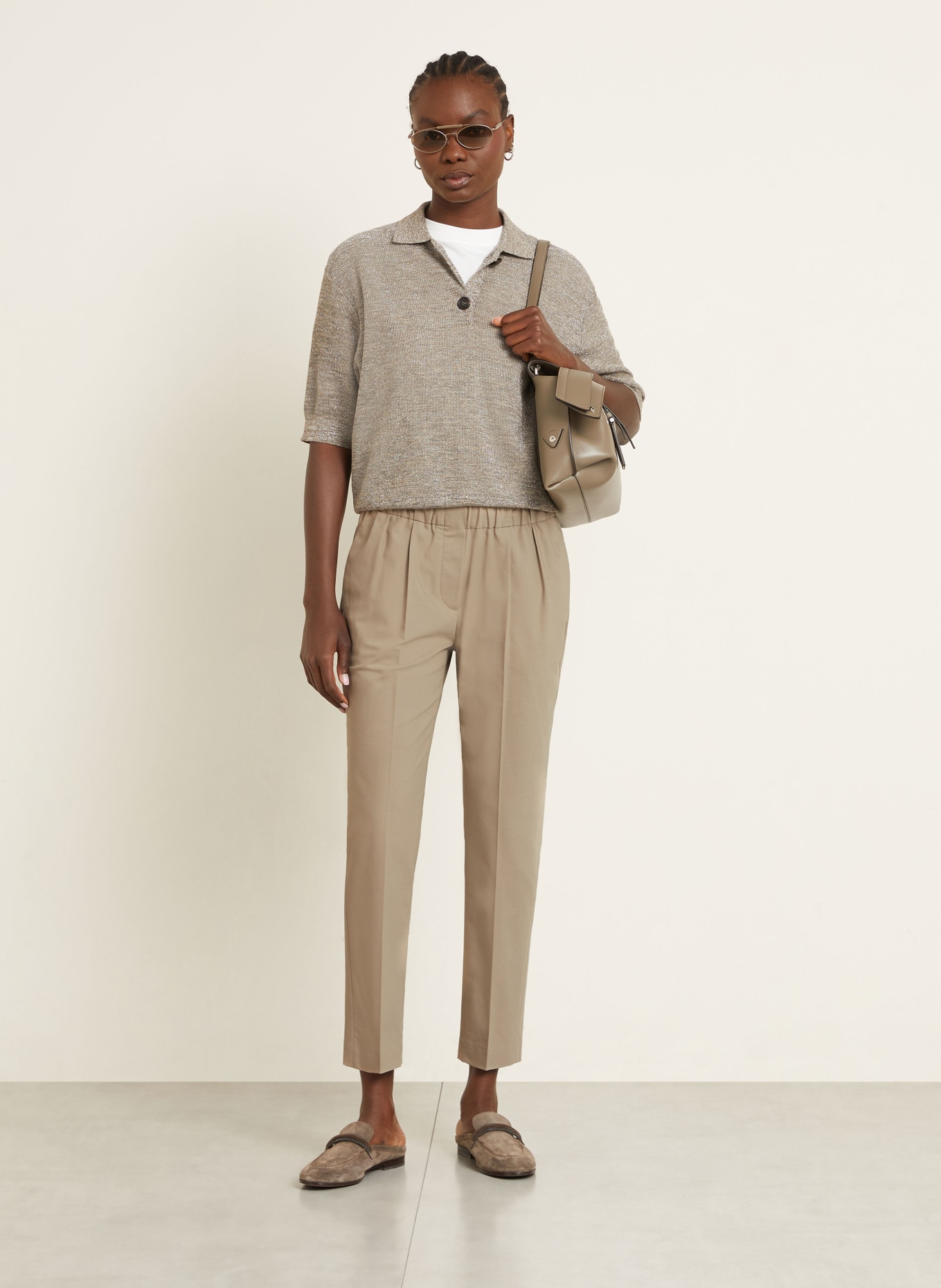 BRUNELLO CUCINELLI 7/8-Hose: BEIGE