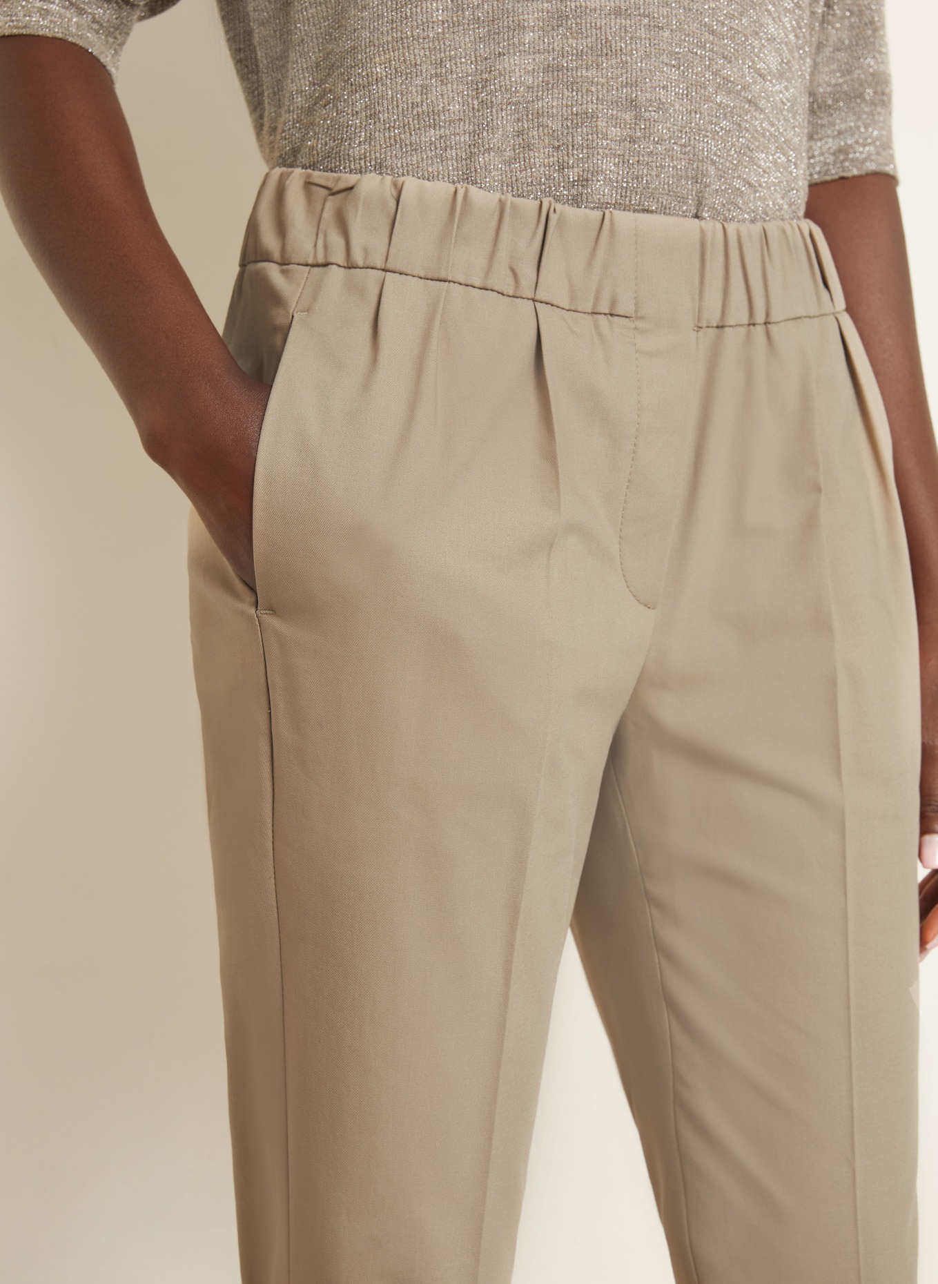 BRUNELLO CUCINELLI 7/8-Hose: BEIGE