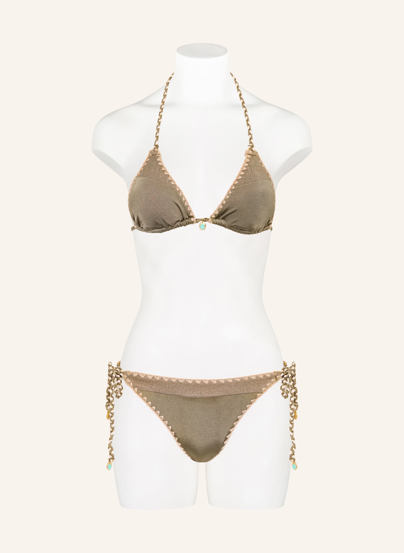 BANANA MOON COUTURE Triangel-Bikini-Top NAZCA BOSCO: KHAKI / BEIGE / CREME