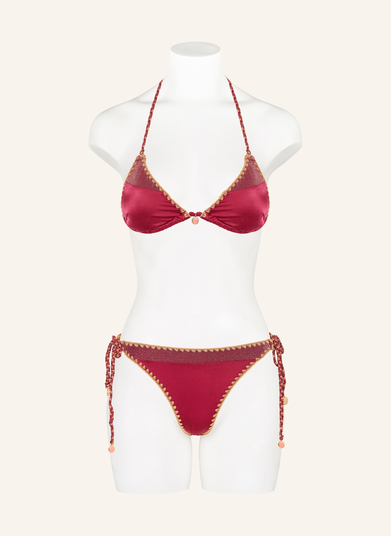 BANANA MOON COUTURE Triangel-Bikini-Top NAZCA BOSCO: FUCHSIA / CAMEL