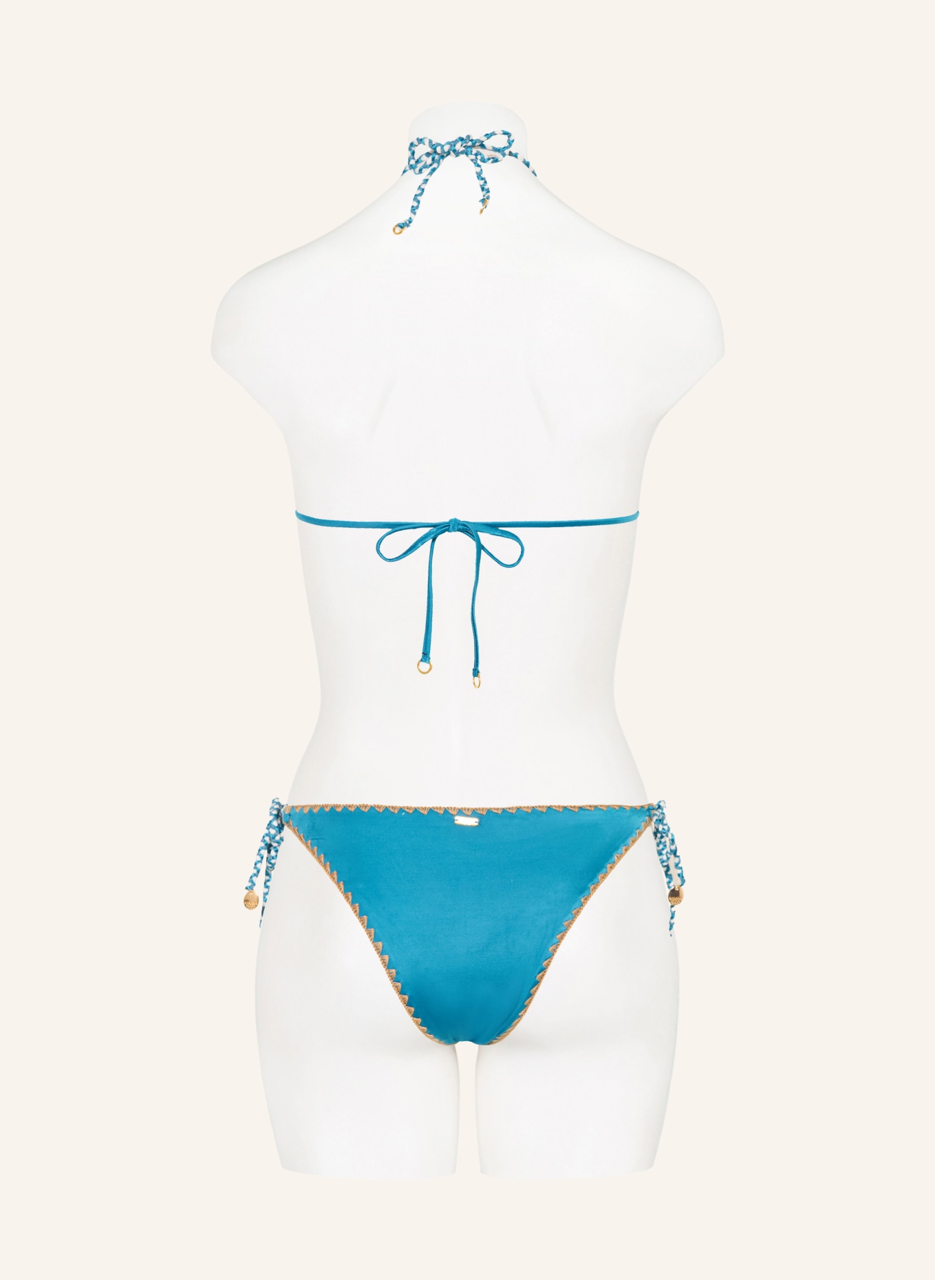 BANANA MOON COUTURE Triangel-Bikini-Hose NAZCA BLIKA: TÜRKIS / CAMEL / WEISS