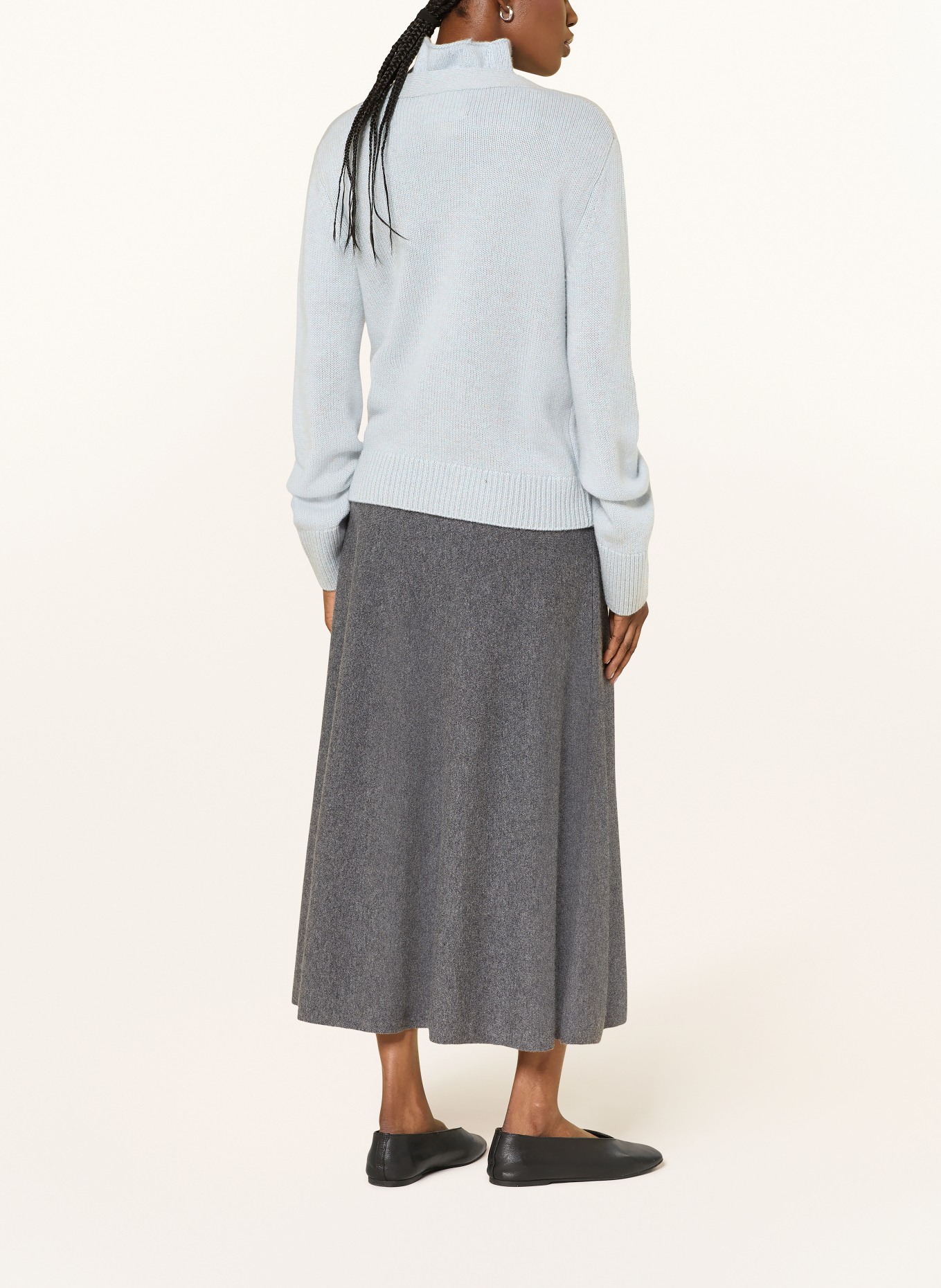 LISA YANG Kardigan DANNI z kaszmiru: SZARONIEBIESKI