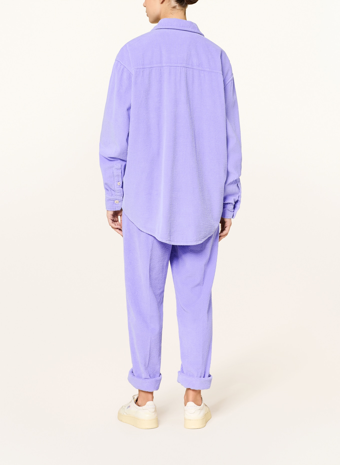 American Vintage Manšestrová svrchní košile PADOW: SVĚTLE FIALOVÁ