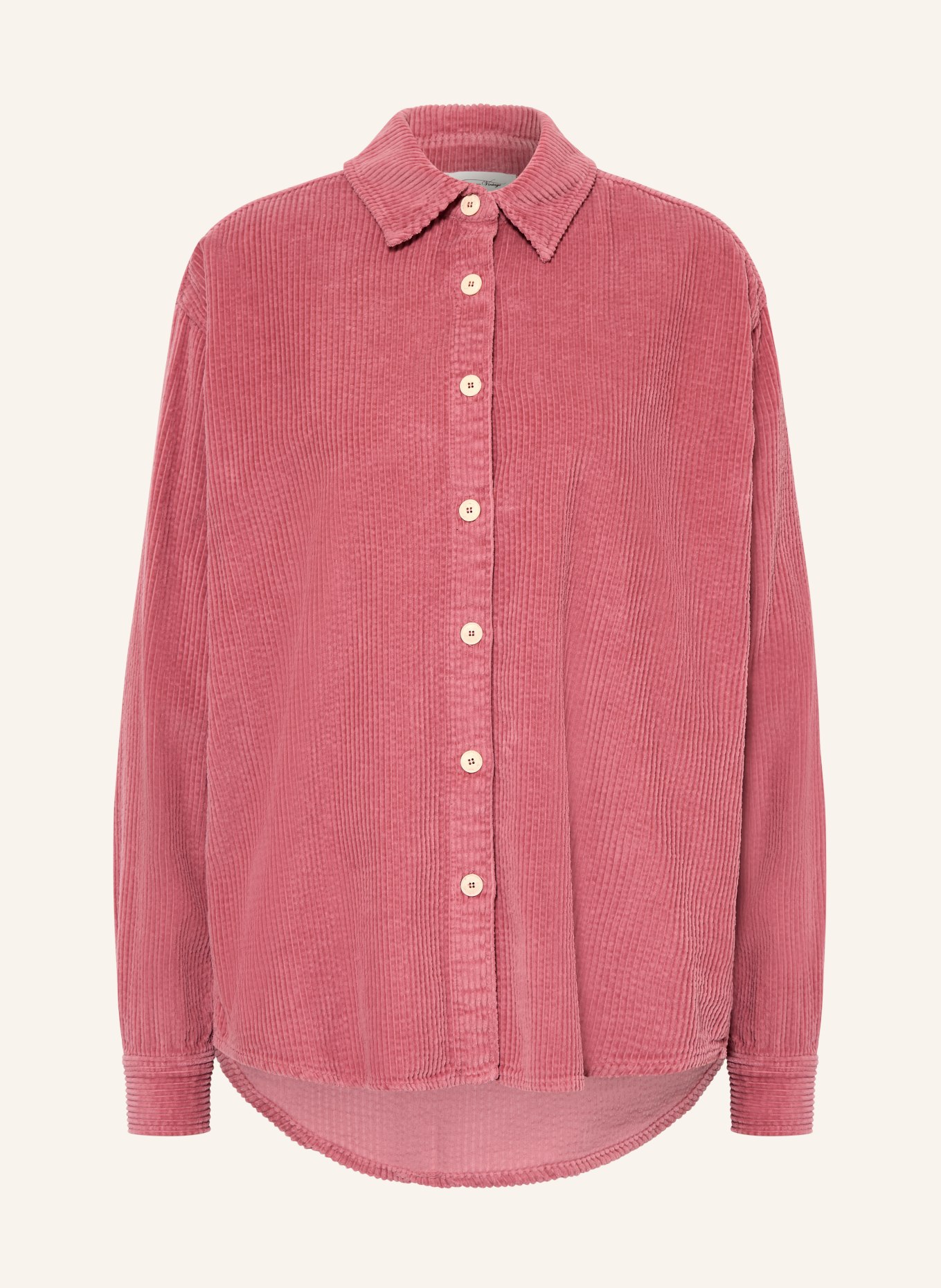 American Vintage Manšestrová svrchní košile PADOW: SVĚTLE ČERVENÁ