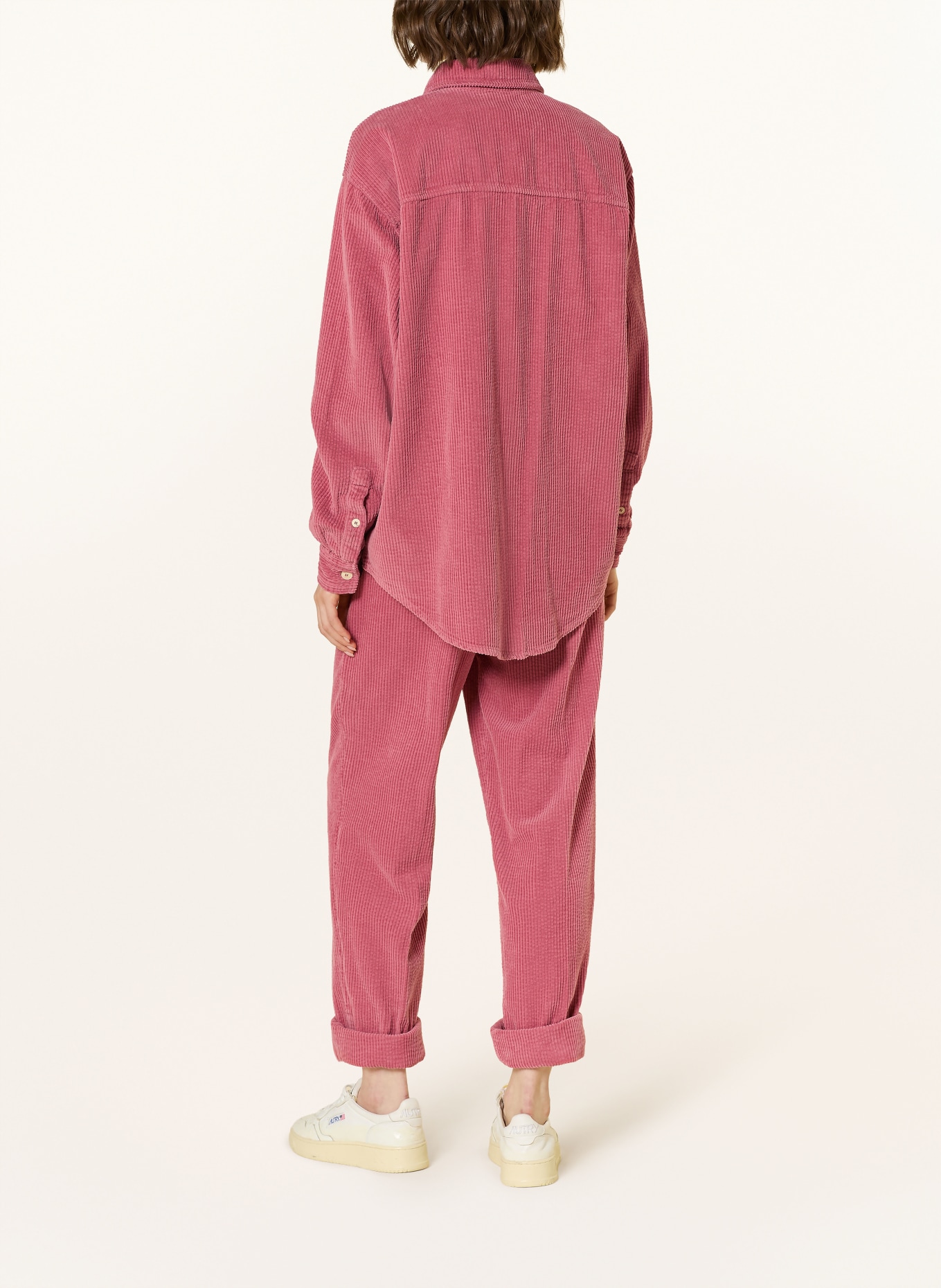 American Vintage Manšestrová svrchní košile PADOW: SVĚTLE ČERVENÁ